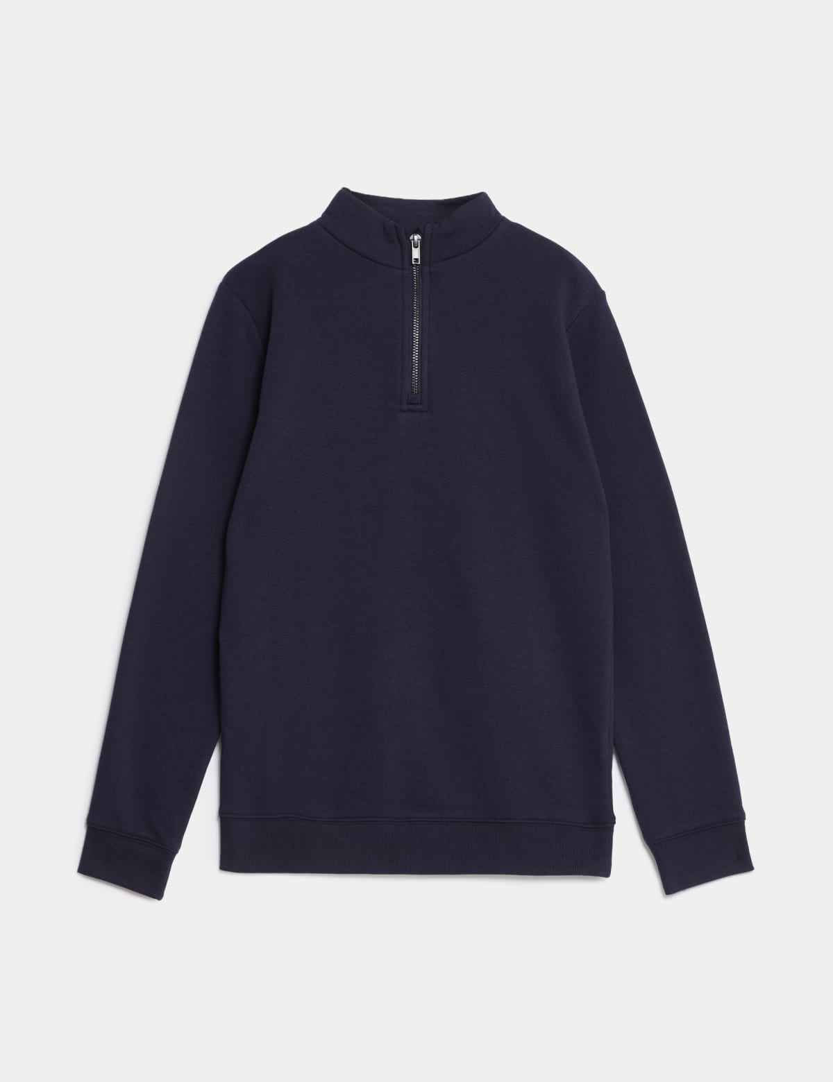 

Marks & Spencer Cotton Rich Half Zip Sweatshirt (6-16 Yrs) (BOYS, NAVY, 6-7 Y)