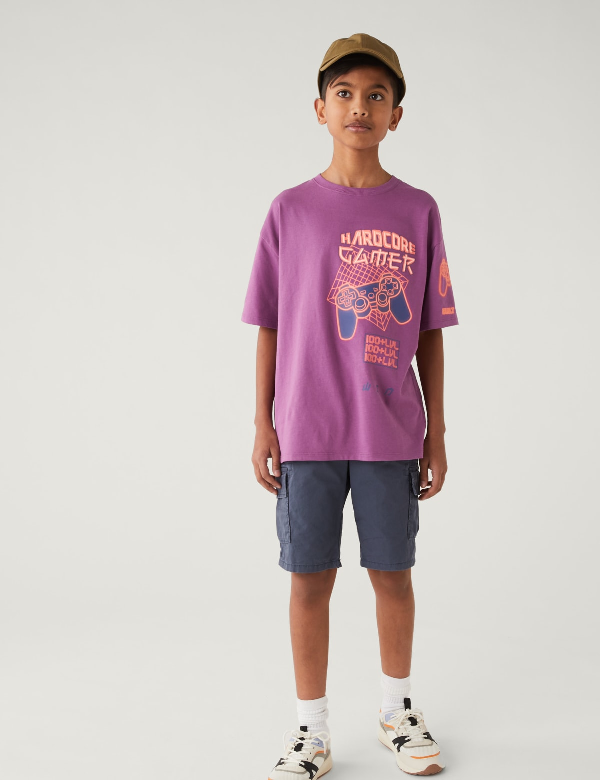 

Marks & Spencer Pure Cotton Gaming Graphic T-Shirt (BOYS, PURPLE, 14-15)