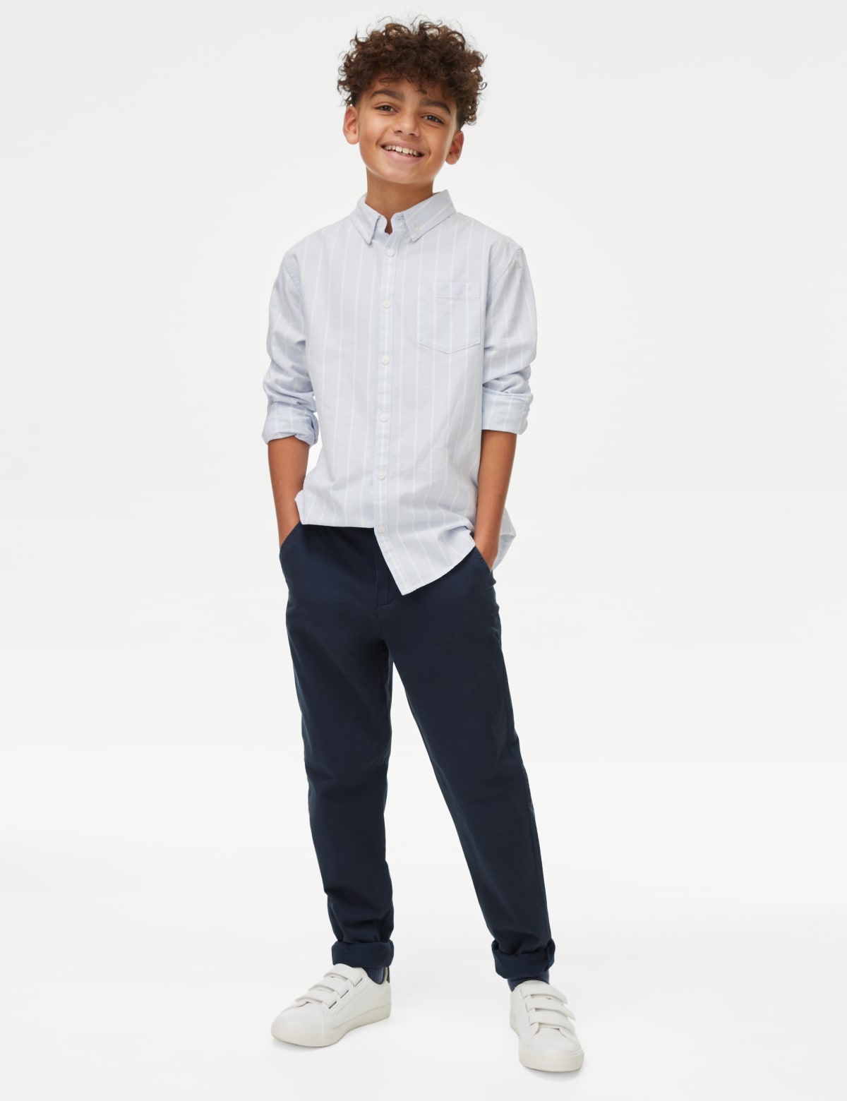 

Marks & Spencer Cotton Rich Chinos (BOYS, NAVY, 9-10Y)