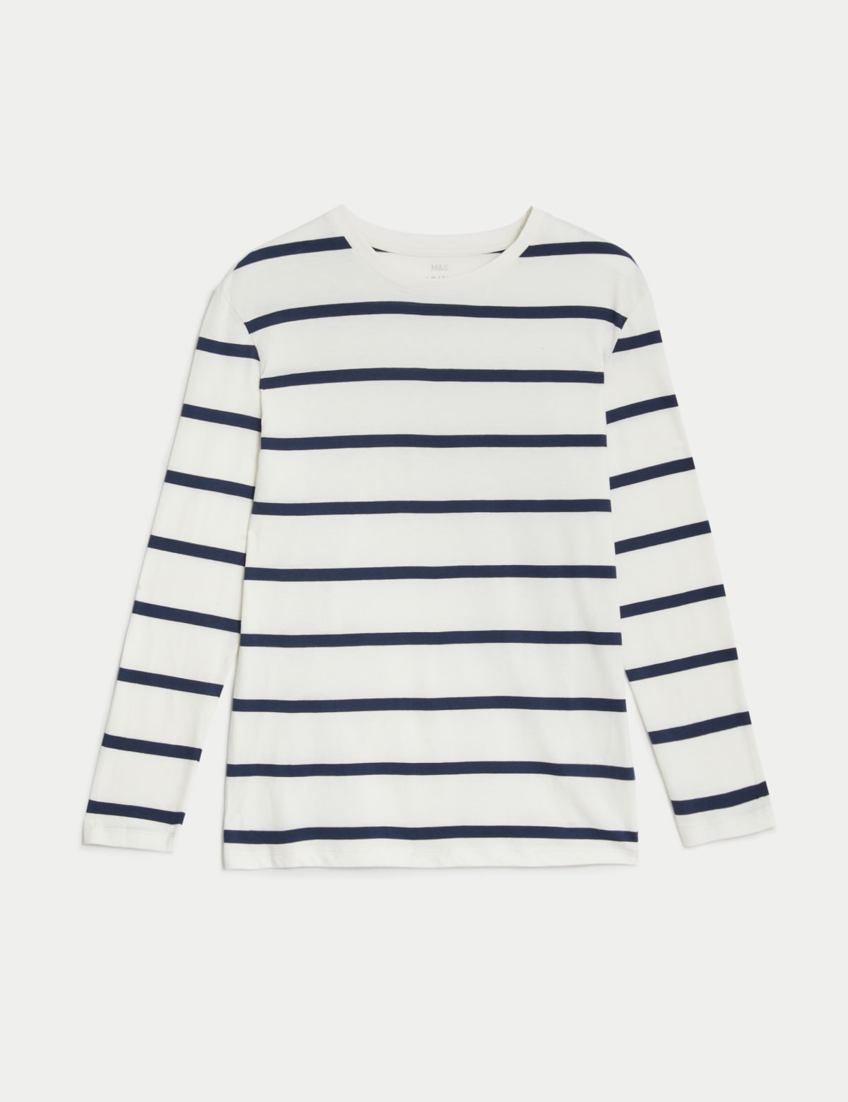 

Marks & Spencer Cotton Mix Stripes Round Neck T-Shirt (BOYS, IVORY MIX, 9-10Y)