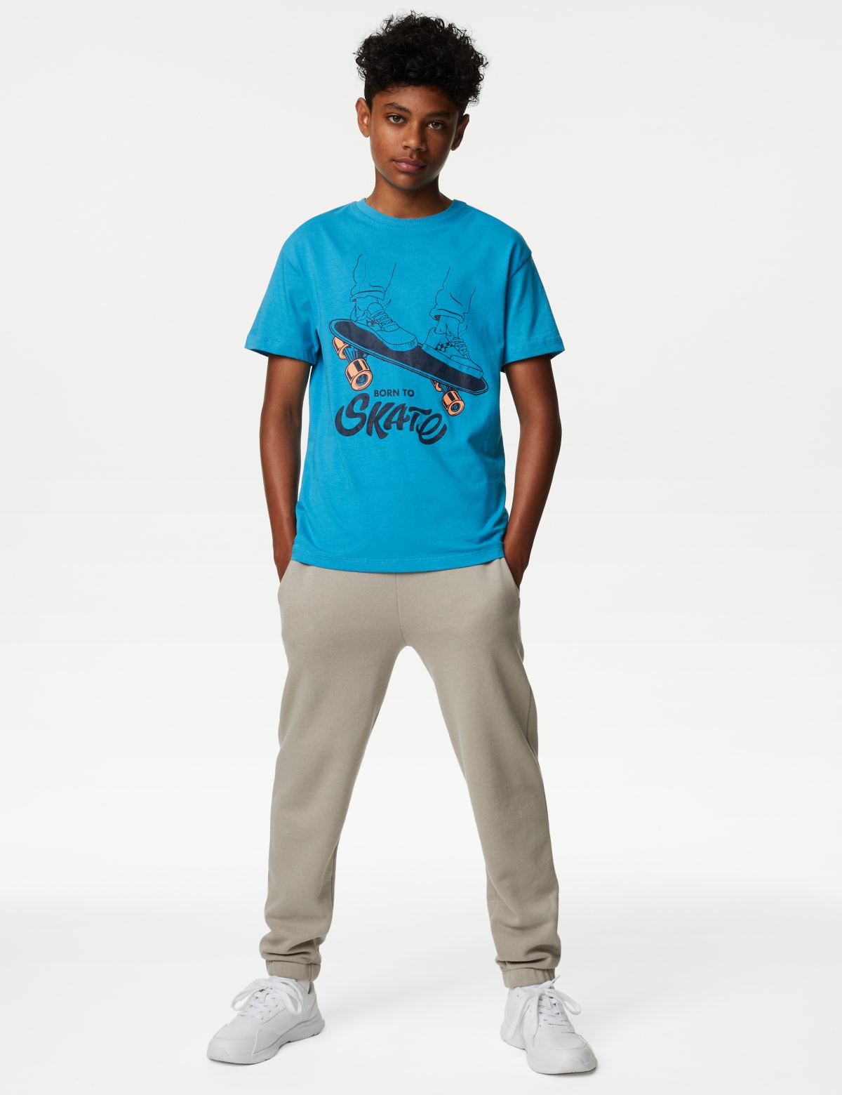 

Marks & Spencer Pure Cotton Born To Skate T-Shirt (6-16 Yrs) (BOYS, TURQUOISE, 6-7 Y)