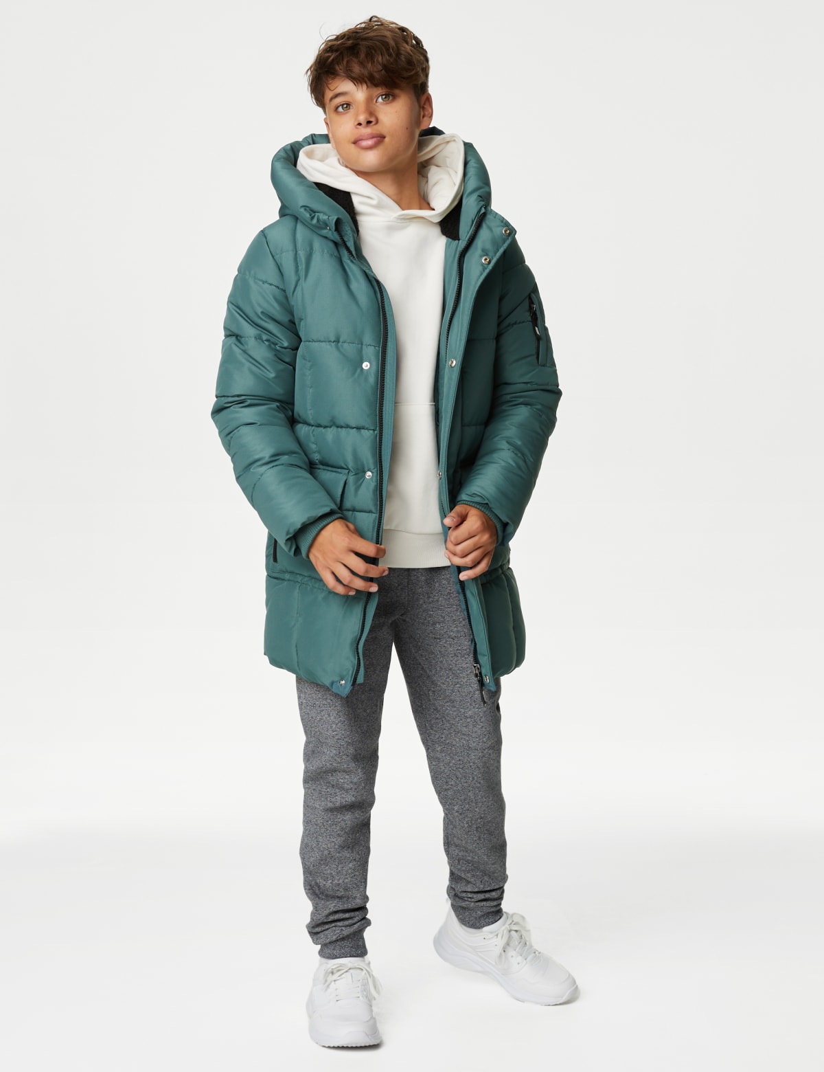 

Marks & Spencer Stormwear™ Longline Padded Raincoat (6-16 Yrs) (BOYS, GREEN, 9-10Y)