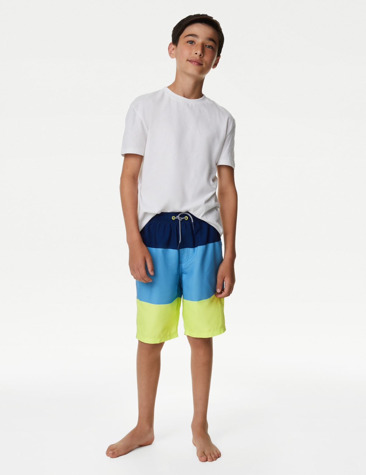 

Marks & Spencer Colourblock Swim Shorts (6-16 Yrs) (BOYS, LIME MIX, 11-12)