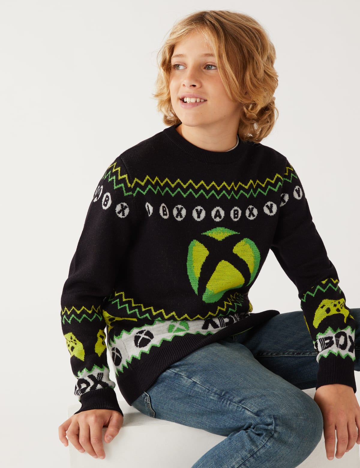 

Marks & Spencer Knitted Xbox™ Jumper (BOYS, BLACK MIX, 13-14)