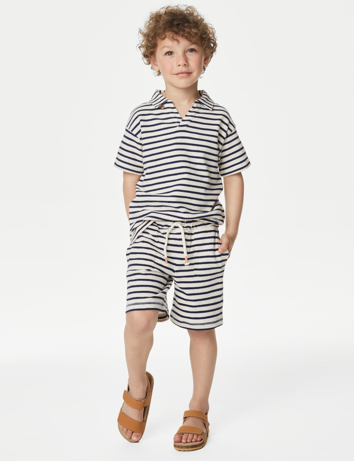 

Marks & Spencer Pure Cotton Striped Shorts (2-8 Yrs) (BOYS, NAVY MIX, 3-4 Y)