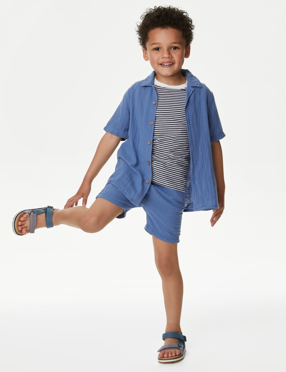 

Marks & Spencer Pure Cotton Shorts (2-8 Yrs) (BOYS, BLUE, 3-4 Y)