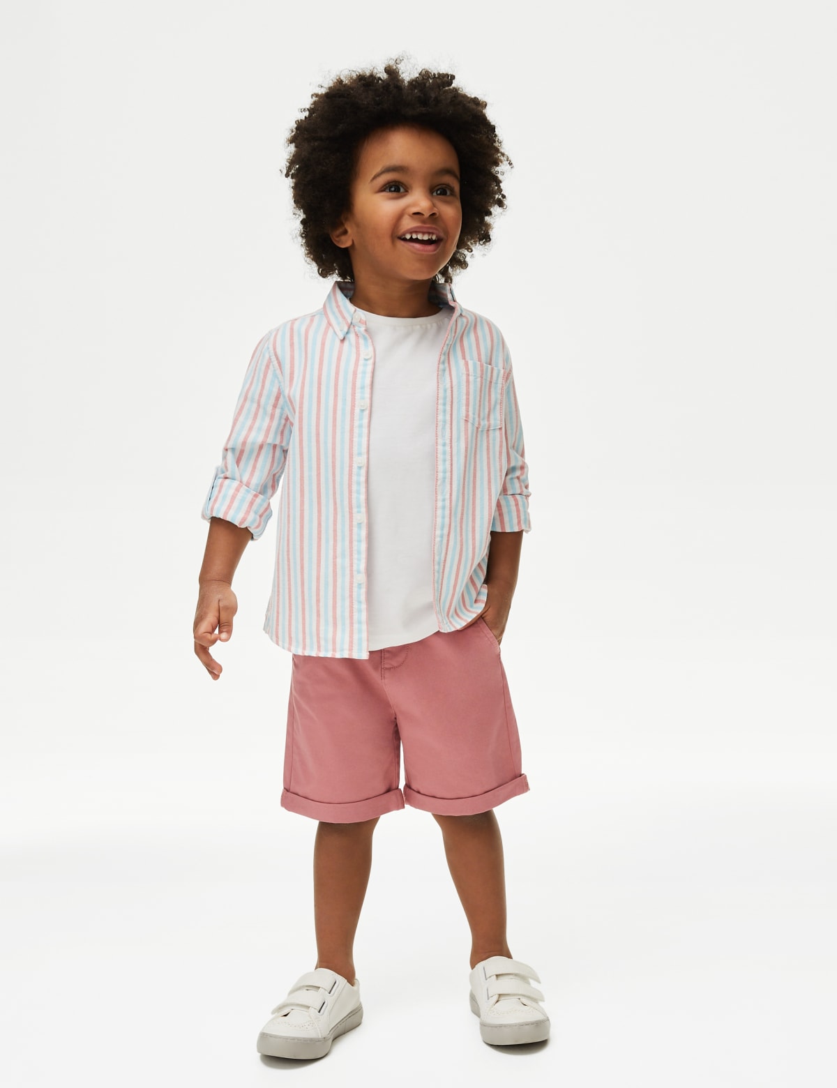 

Marks & Spencer Cotton Rich Chino Shorts (2-8 Yrs) (BOYS, PINK, 5-6 Y)