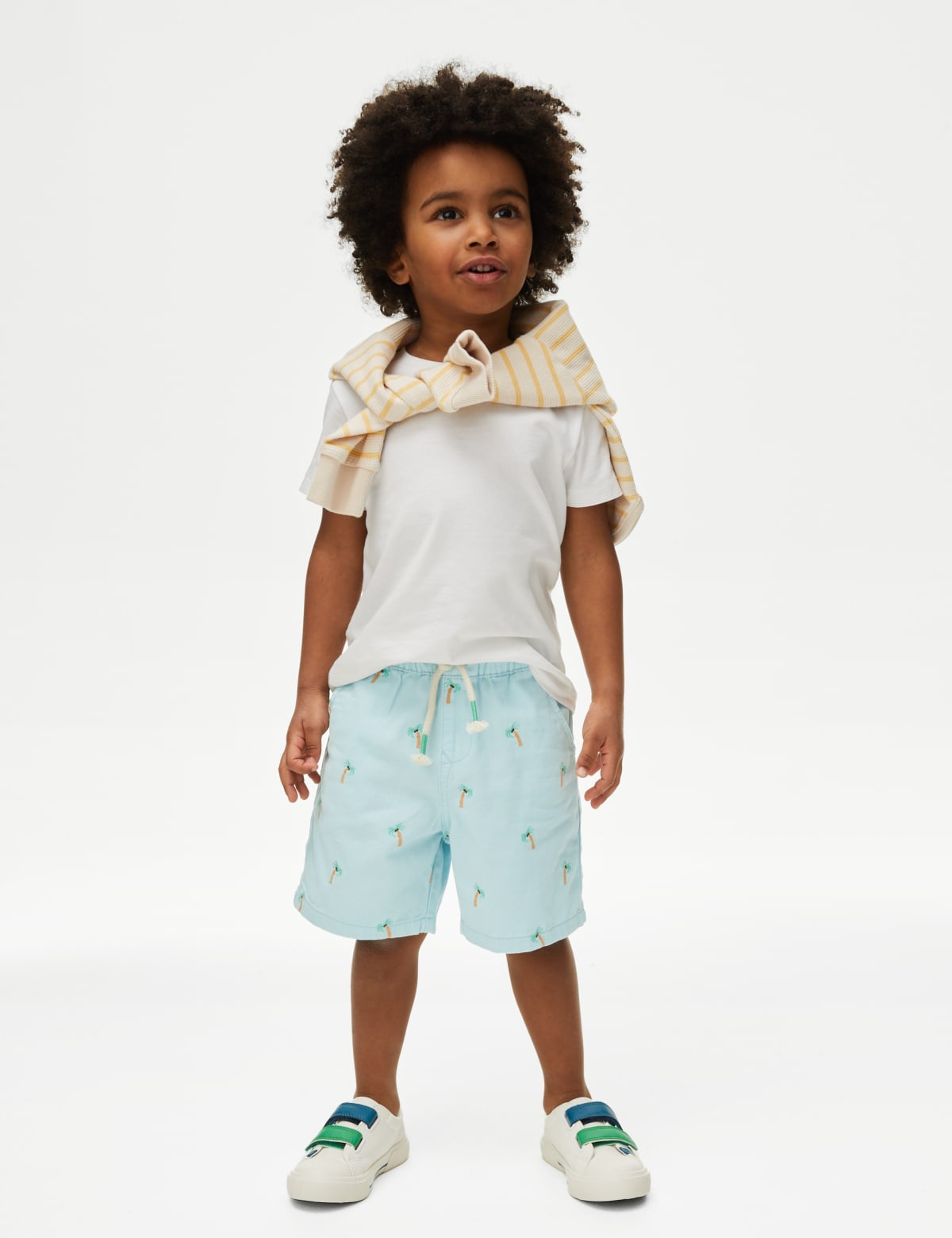 

Marks & Spencer Pure Cotton Palm Tree Shorts (2–8 Yrs) (BOYS, LIGHT TURQUOISE, 4-5 Y)
