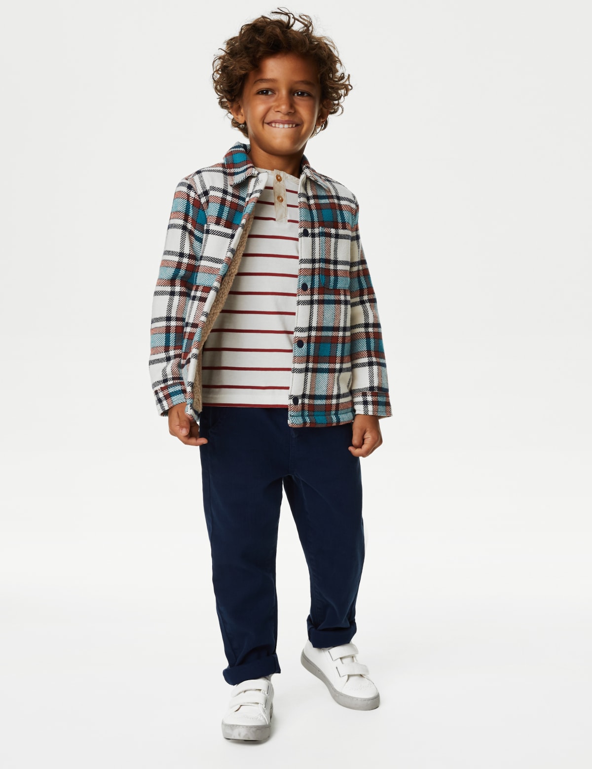 

Marks & Spencer Pure Cotton Borg Lined Check Shacket (2-8 Yrs) (BOYS, MULTI, 2-3 Y)