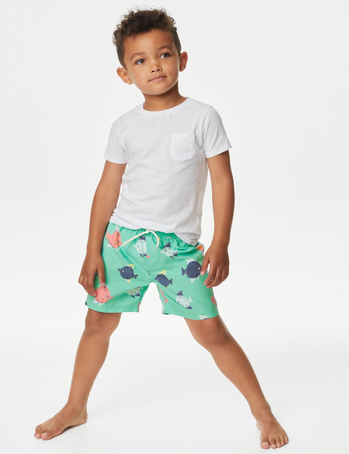 

Marks & Spencer Fish Swim Shorts (2-8 Yrs) (BOYS, AQUA MIX, 3-4 Y)