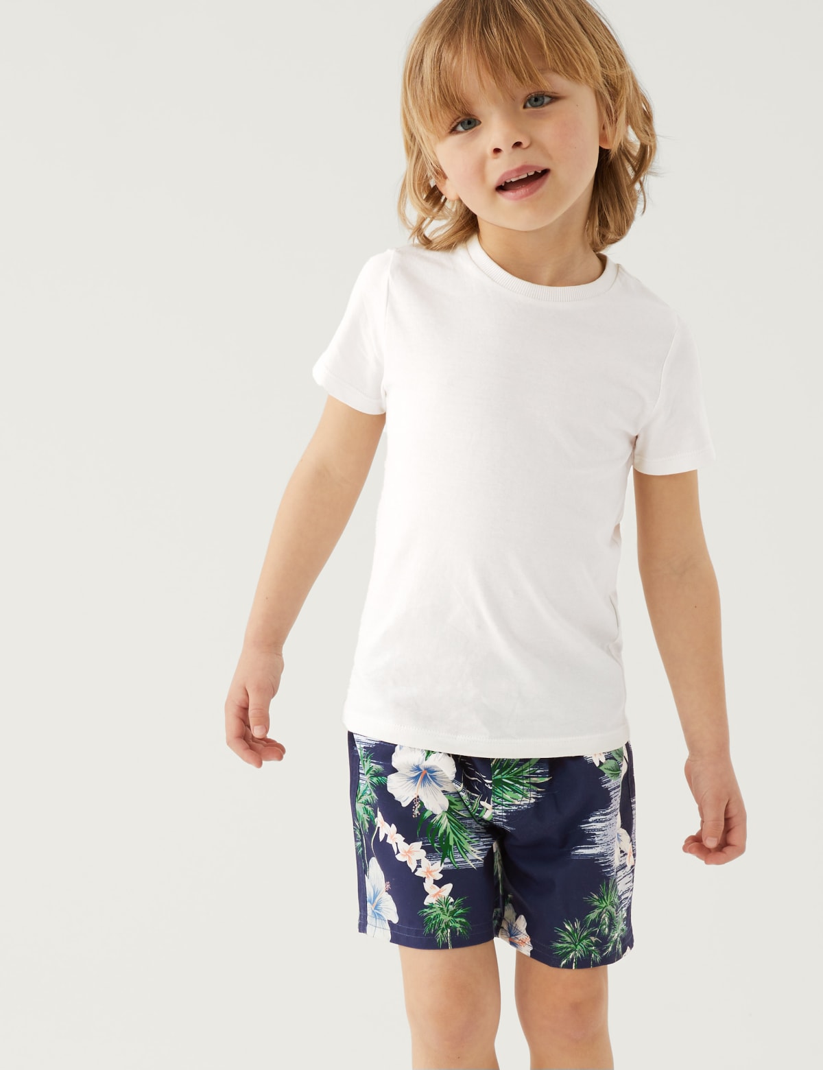 

Marks & Spencer Hawaiian Print Swim Shorts (2-8 Yrs) (BOYS, NAVY MIX, 4-5 Y)