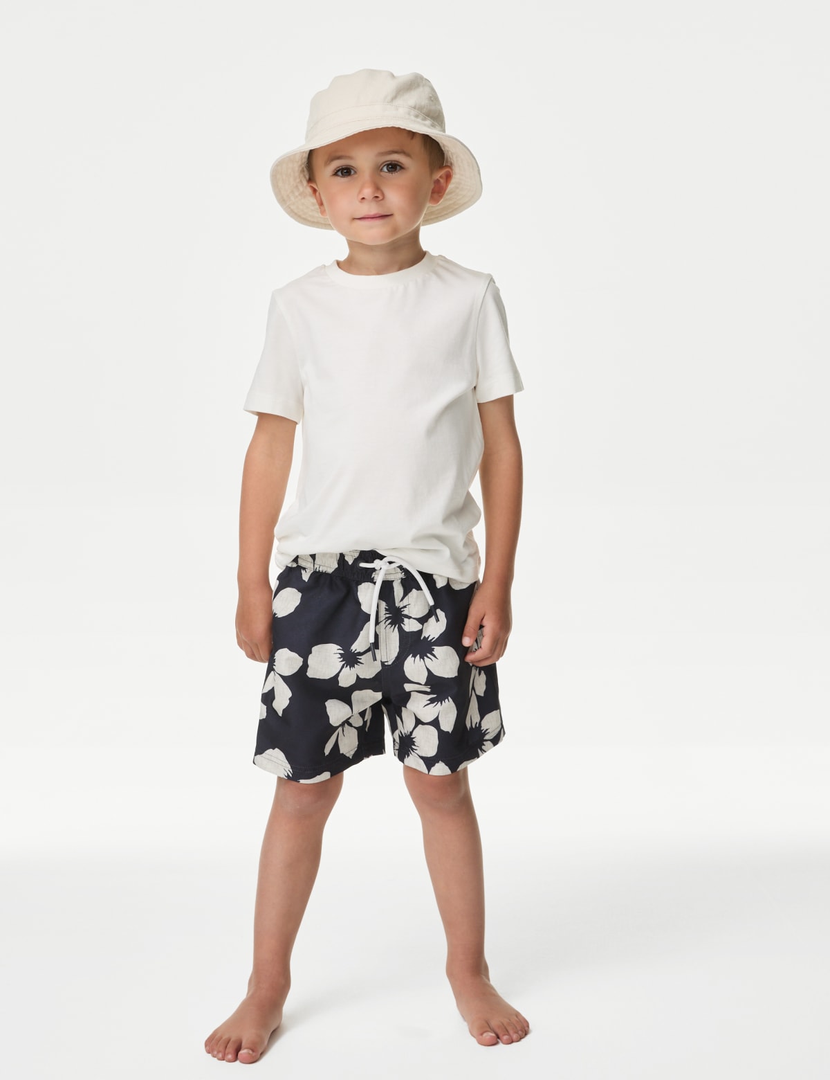 

Marks & Spencer Mini Me Floral Swim Shorts (2-8 Yrs) (BOYS, DARK NAVY, 3-4 Y)