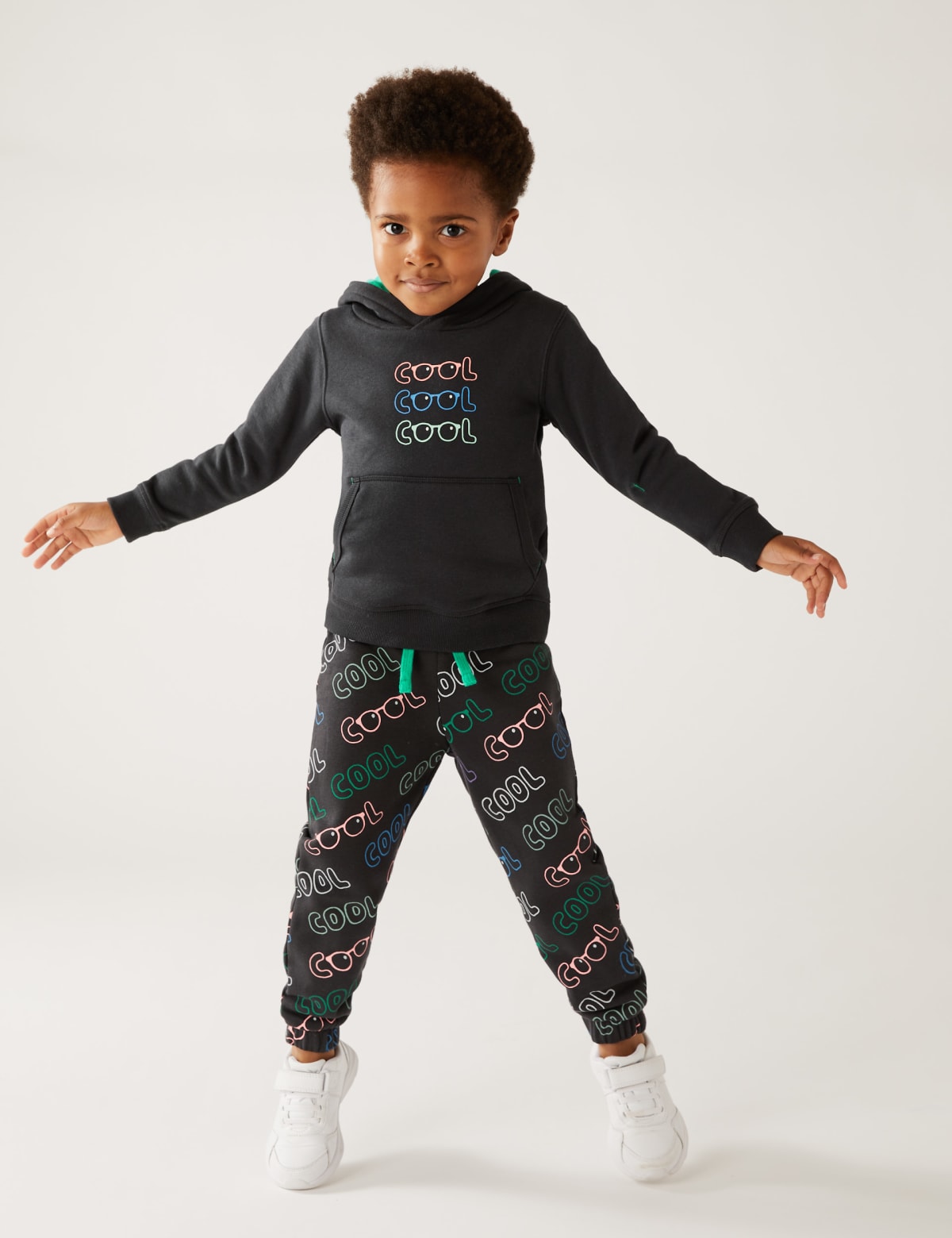 

Marks & Spencer Cotton Rich Cool Slogan Joggers (2-8 Yrs) (BOYS, DARK GREY MIX, 4-5 Y)