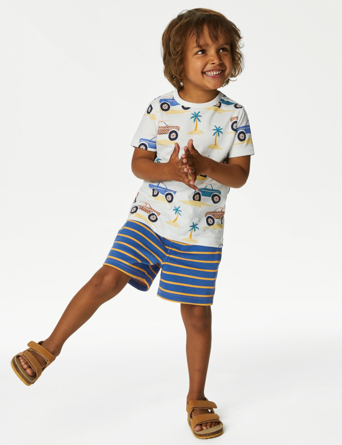 

Marks & Spencer Cotton Rich Striped Shorts (BOYS, BLUE MIX, 5-6 Y)