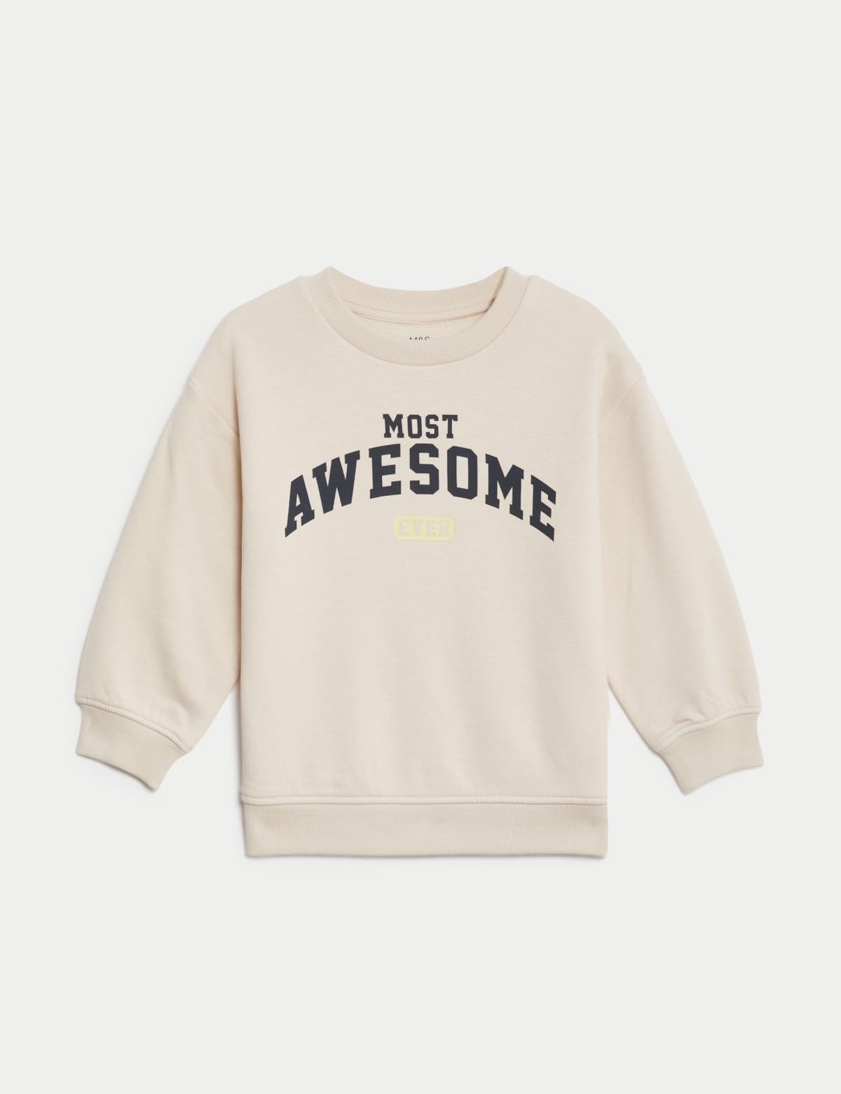 

Marks & Spencer Cotton Rich Awesome Slogan Sweatshirt (2-8 Yrs) (BOYS, CALICO, 2-3 Y)
