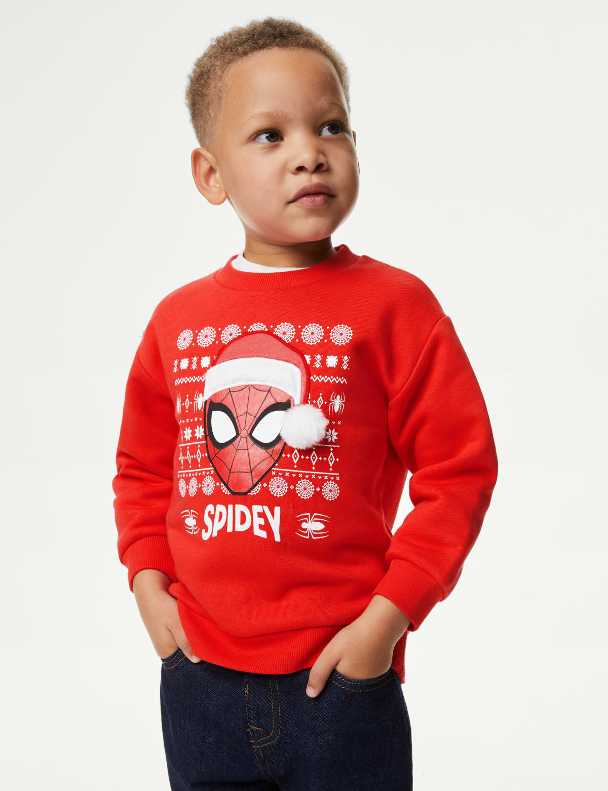 

Marks & Spencer Cotton Rich Spider-Man™ Christmas Sweatshirt (2-8 Yrs) (BOYS, RED, 4-5 Y)