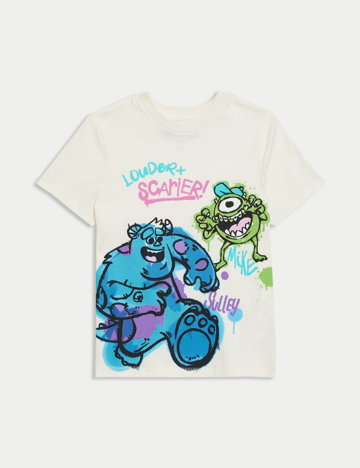 

Marks & Spencer Pure Cotton Monsters Inc T-Shirt™ (2-8 Yrs) (BOYS, WHITE MIX, 2-3 Y)