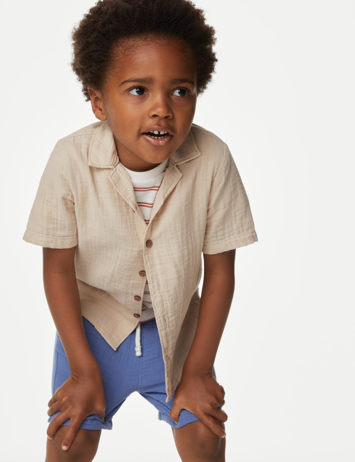 

Marks & Spencer 2pc Pure Cotton Shirt & T-Shirt Set (BOYS, STONE, 3-4 Y)