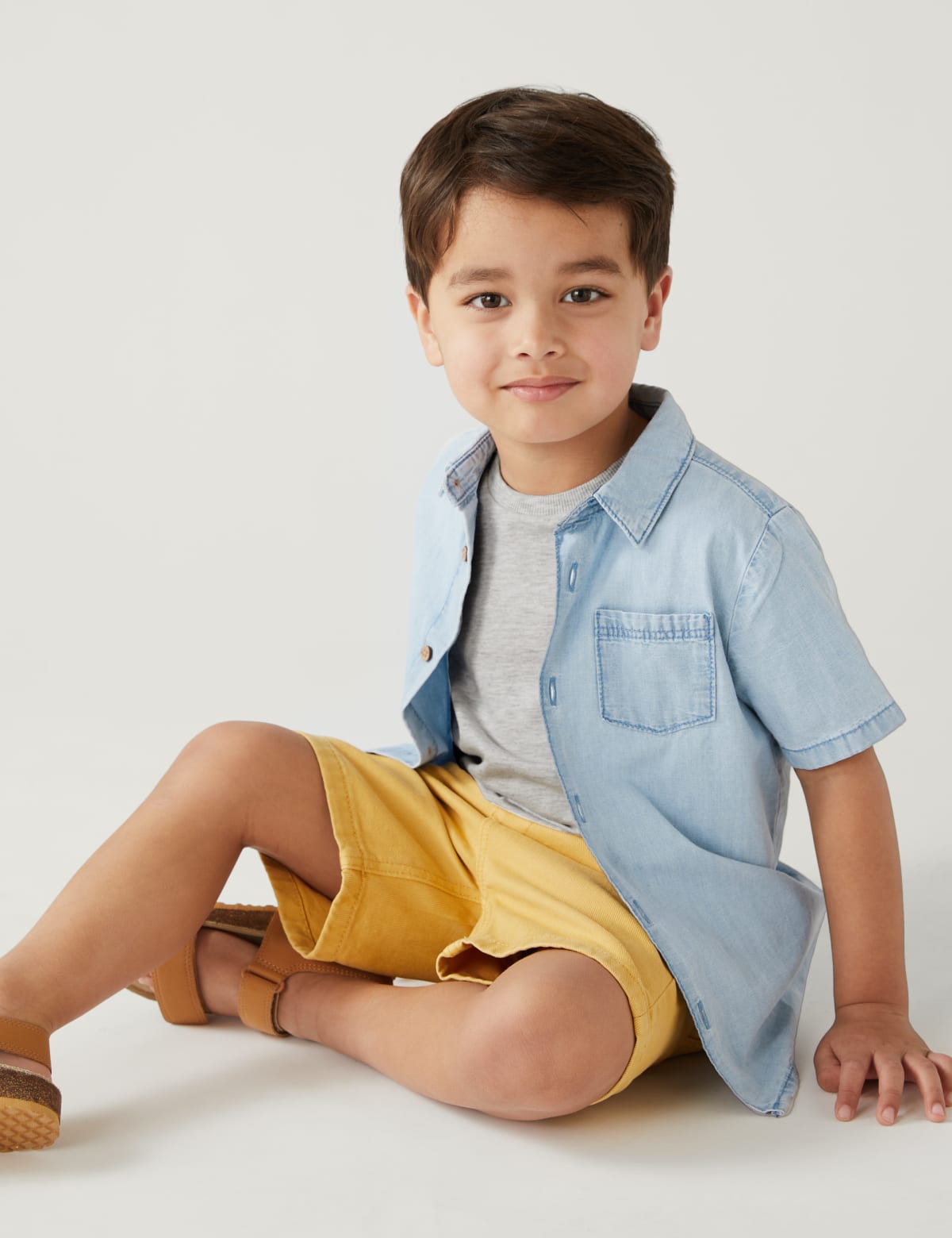 

Marks & Spencer 2pc Cotton Rich Shirt & T-Shirt Set (BOYS, DENIM, 4-5 Y)