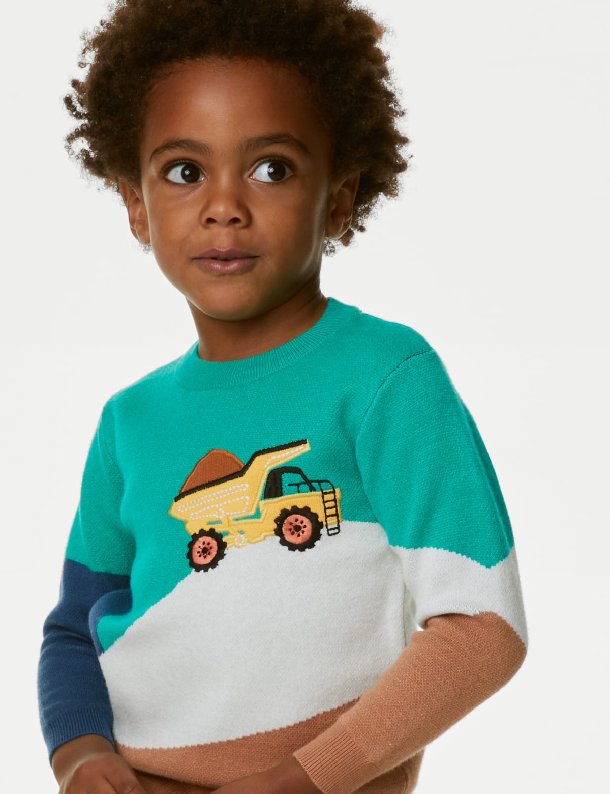 

Marks & Spencer Truck Knitted Jumper (2-8 Yrs) (BOYS, MULTI, 5-6 Y)