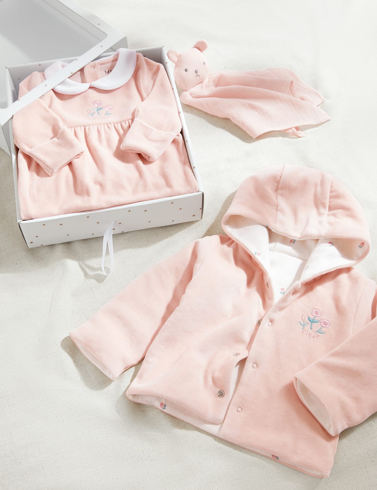 

Marks & Spencer 3pc Cotton Rich Starter Gift Set (0-6 Mths) (PALE PINK, 0-3 M)