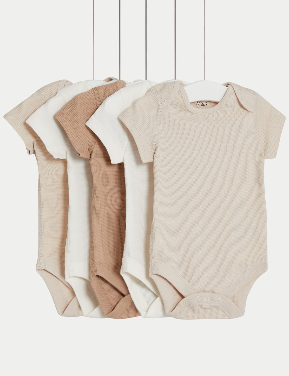 

Marks & Spencer 5pk Pure Cotton Bodysuits (6½lbs-3 Yrs) (BOYS, MULTI, 9-12M)