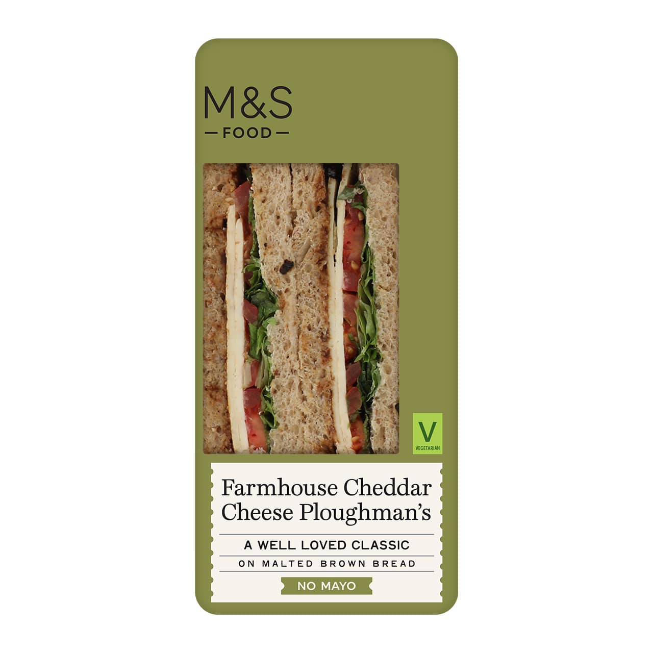 M&S Farmhouse Cheddar Cheese Ploughman's Sandwich