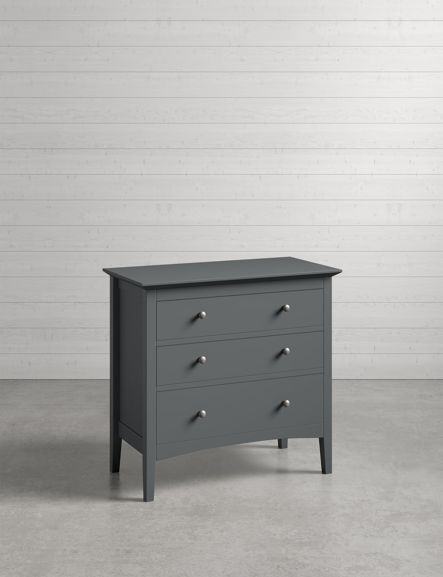 M&S Hastings Dark Grey 3 Drawer Chest Dark Grey