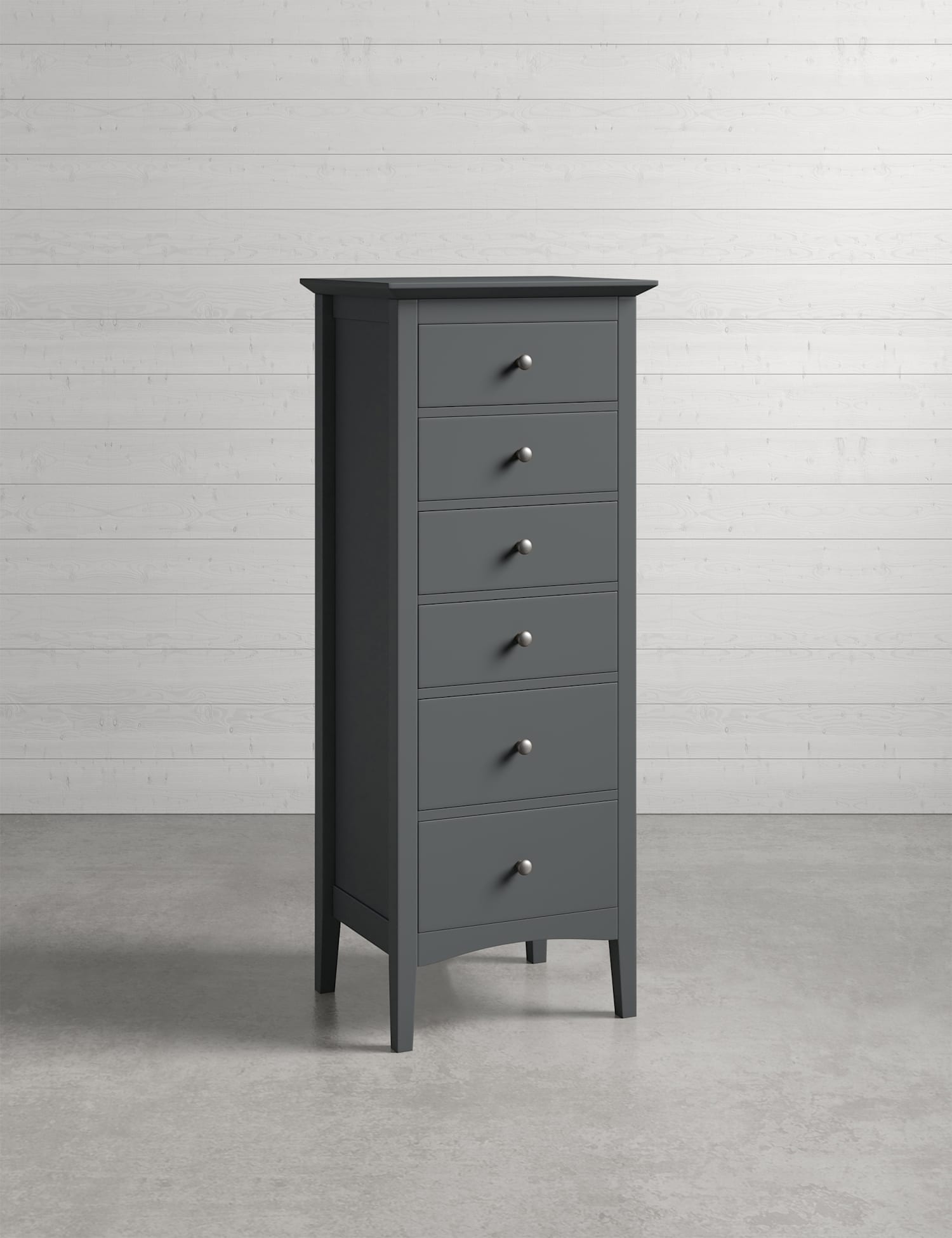 M&S Hastings Dark Grey Tall 6 Drawer Chest Dark Grey