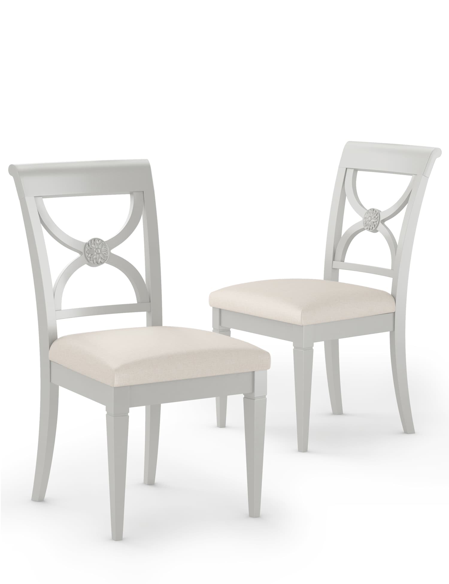 M&S Set of 2 Darcey Dining Chairs Light Grey
