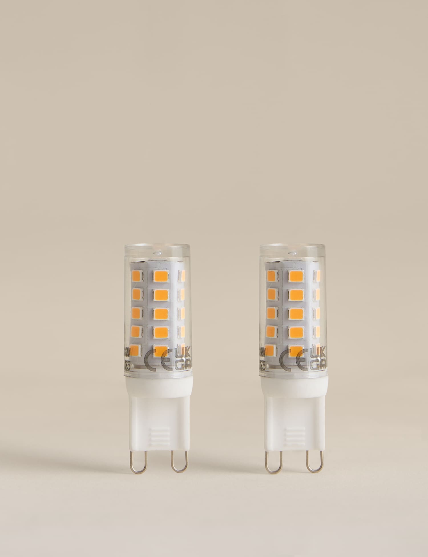 M&S 2 Pack 3W G9 LED Light Bulbs Clear
