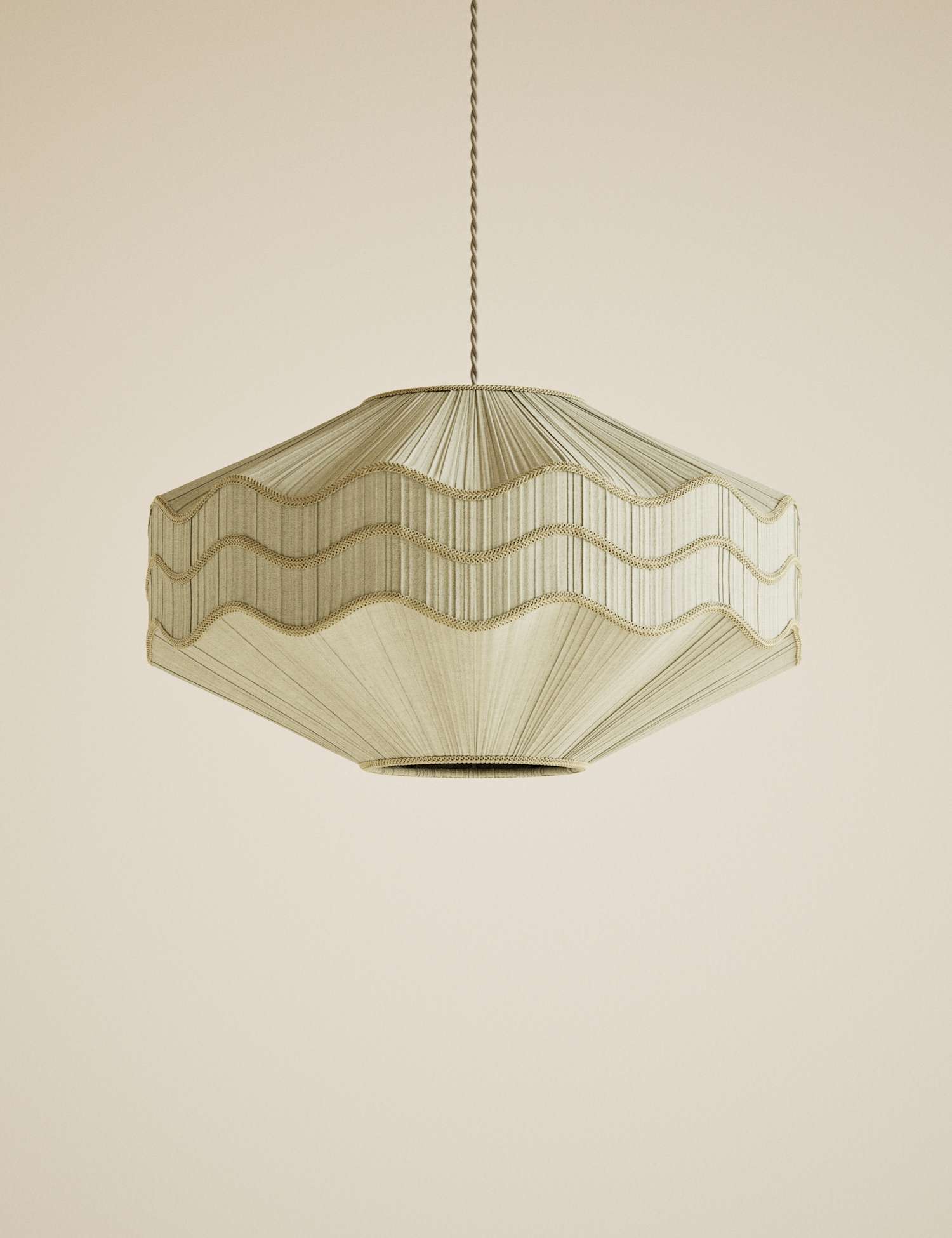 M&S Pleated Wave Large Easy Fit Shade Cream