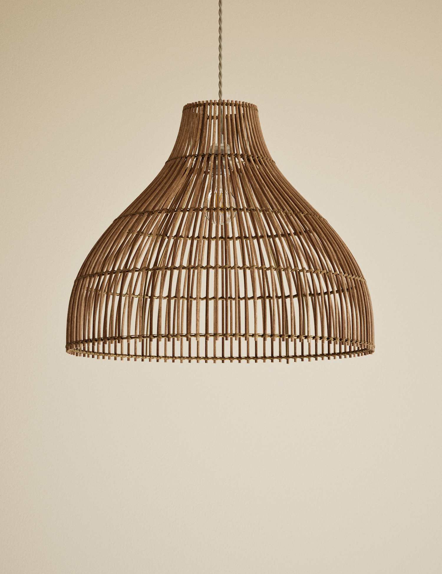 M&S Rattan Bell Large Easy Fit Shade Brown