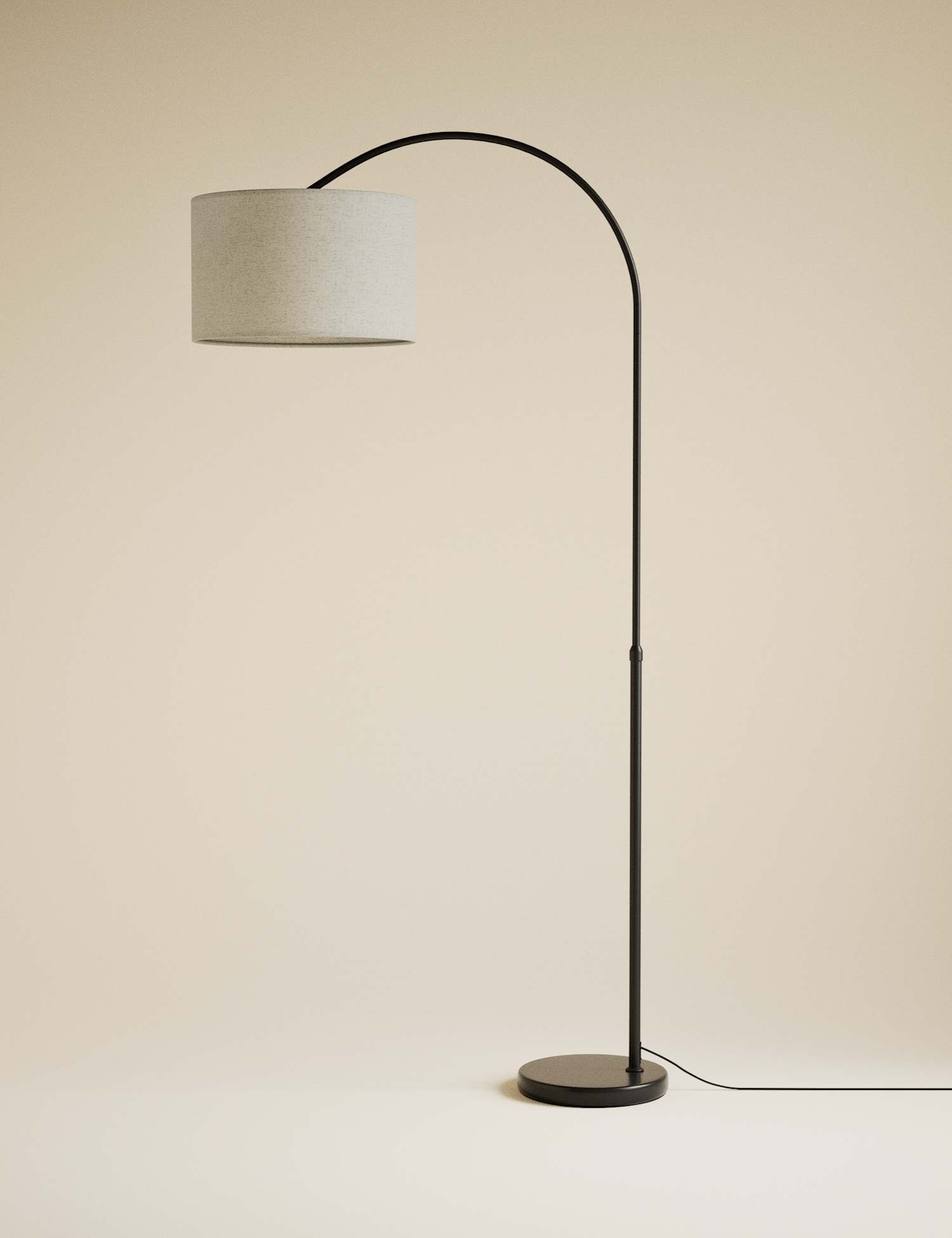 M&S Overreach Marble Base Floor Lamp Black
