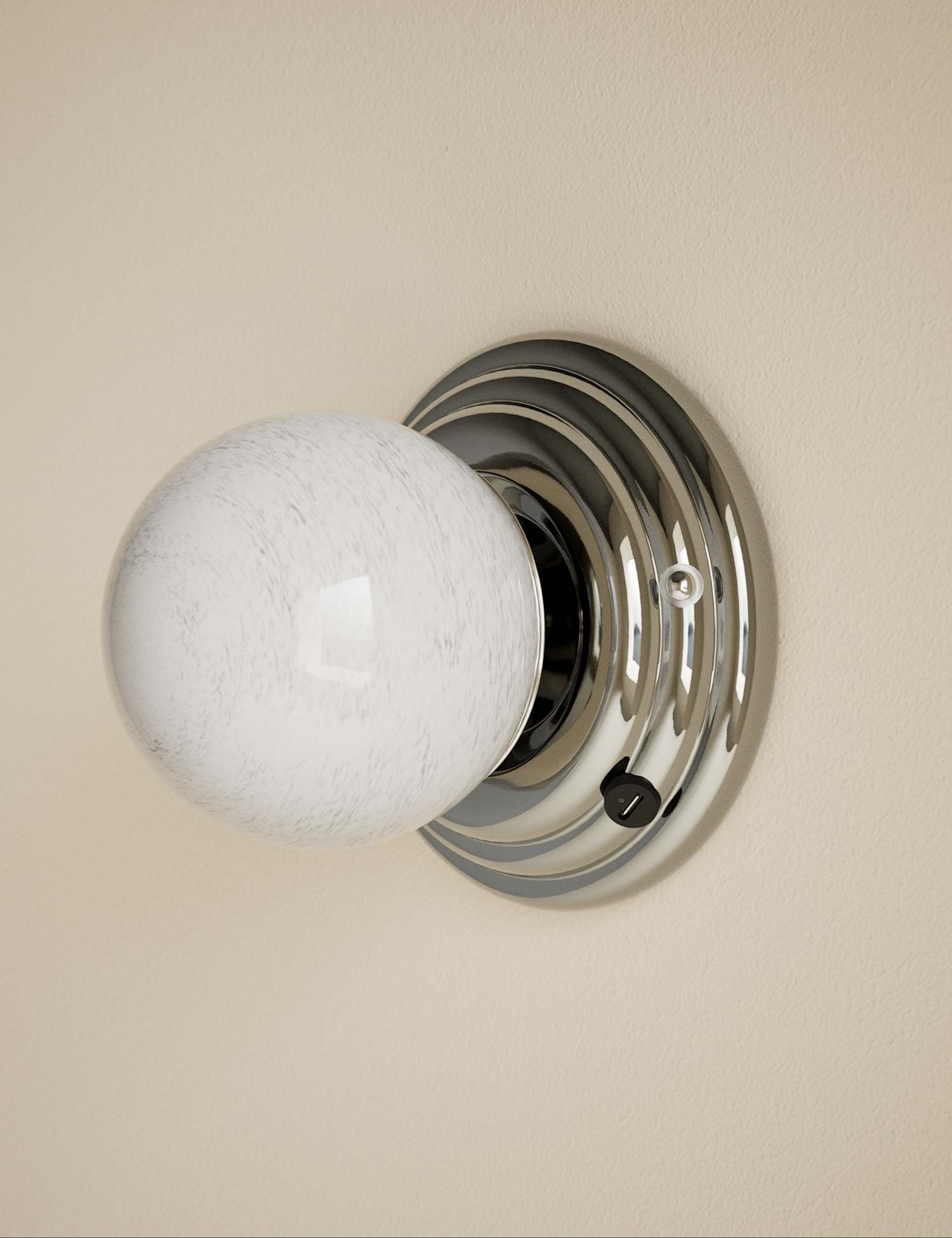 M&S Rechargeable Ribbed Wall Light Chrome