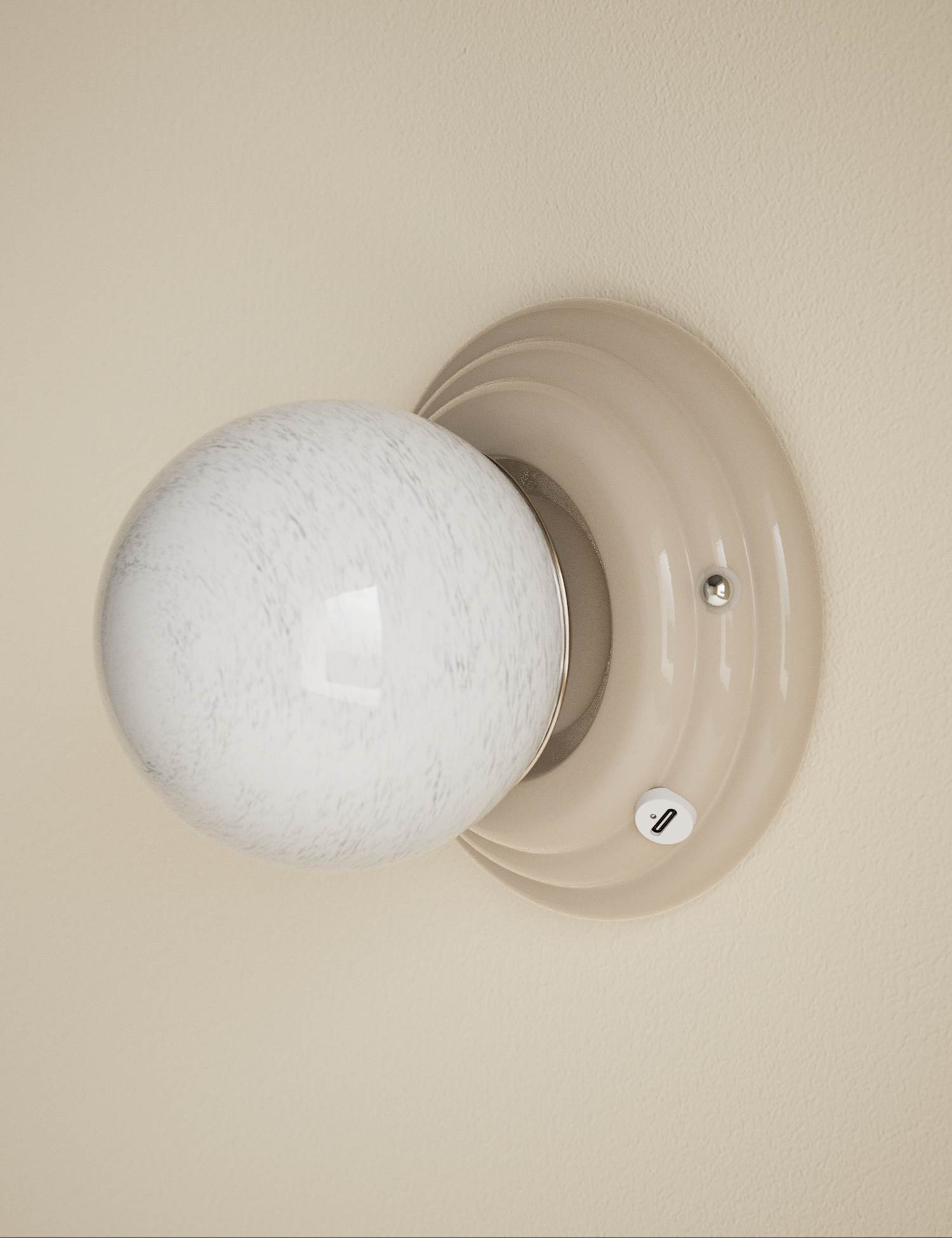 M&S Rechargeable Ribbed Wall Light Taupe
