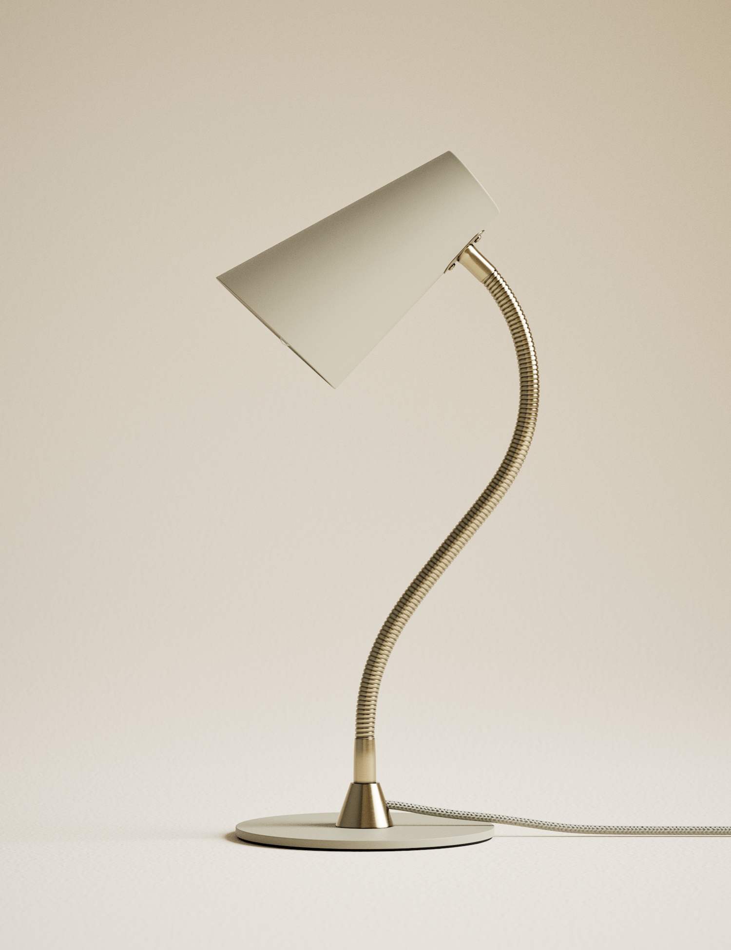 M&S Gooseneck Task Table Lamp Ivory