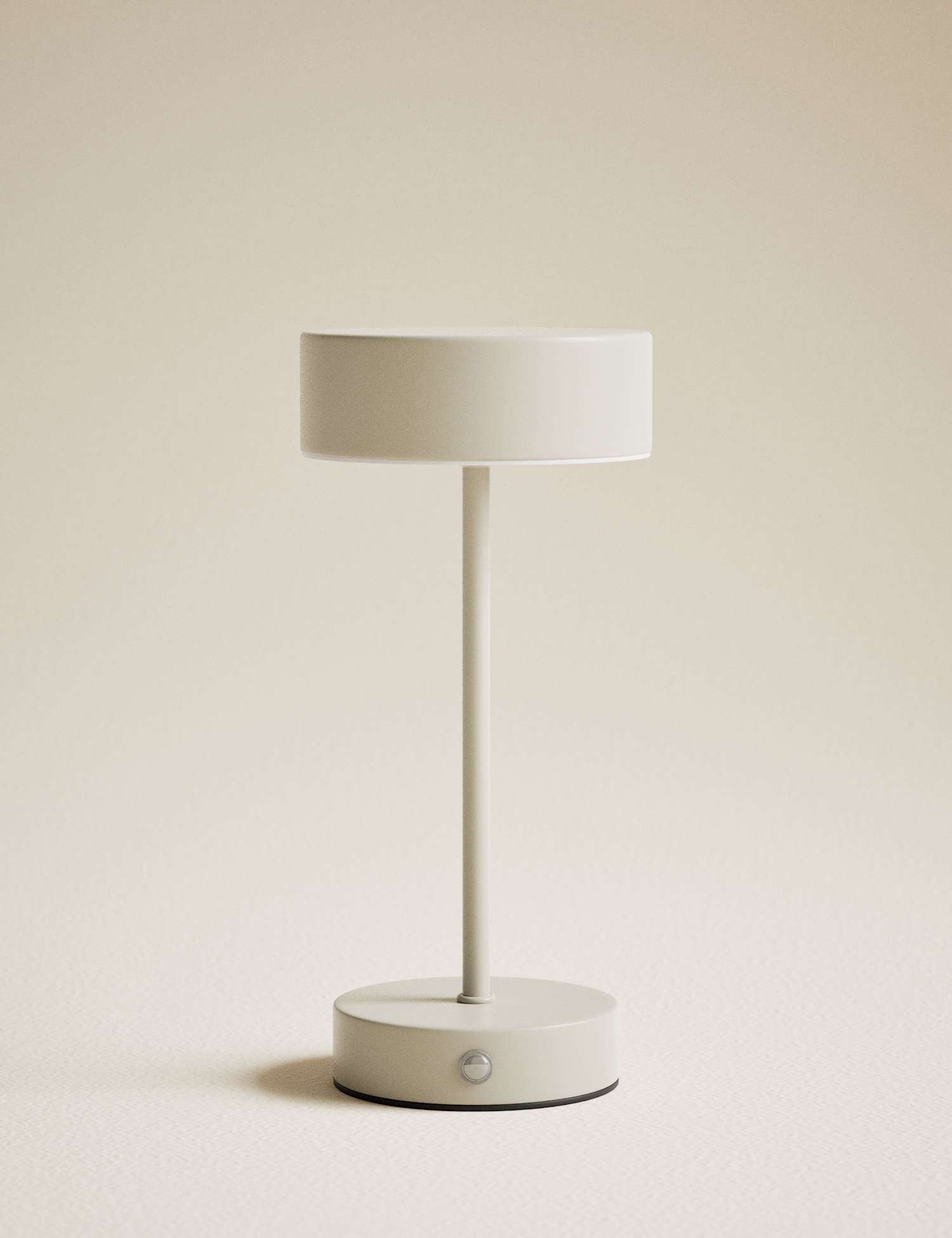 M&S Flat Head Small Rechargeable Table Lamp Ivory