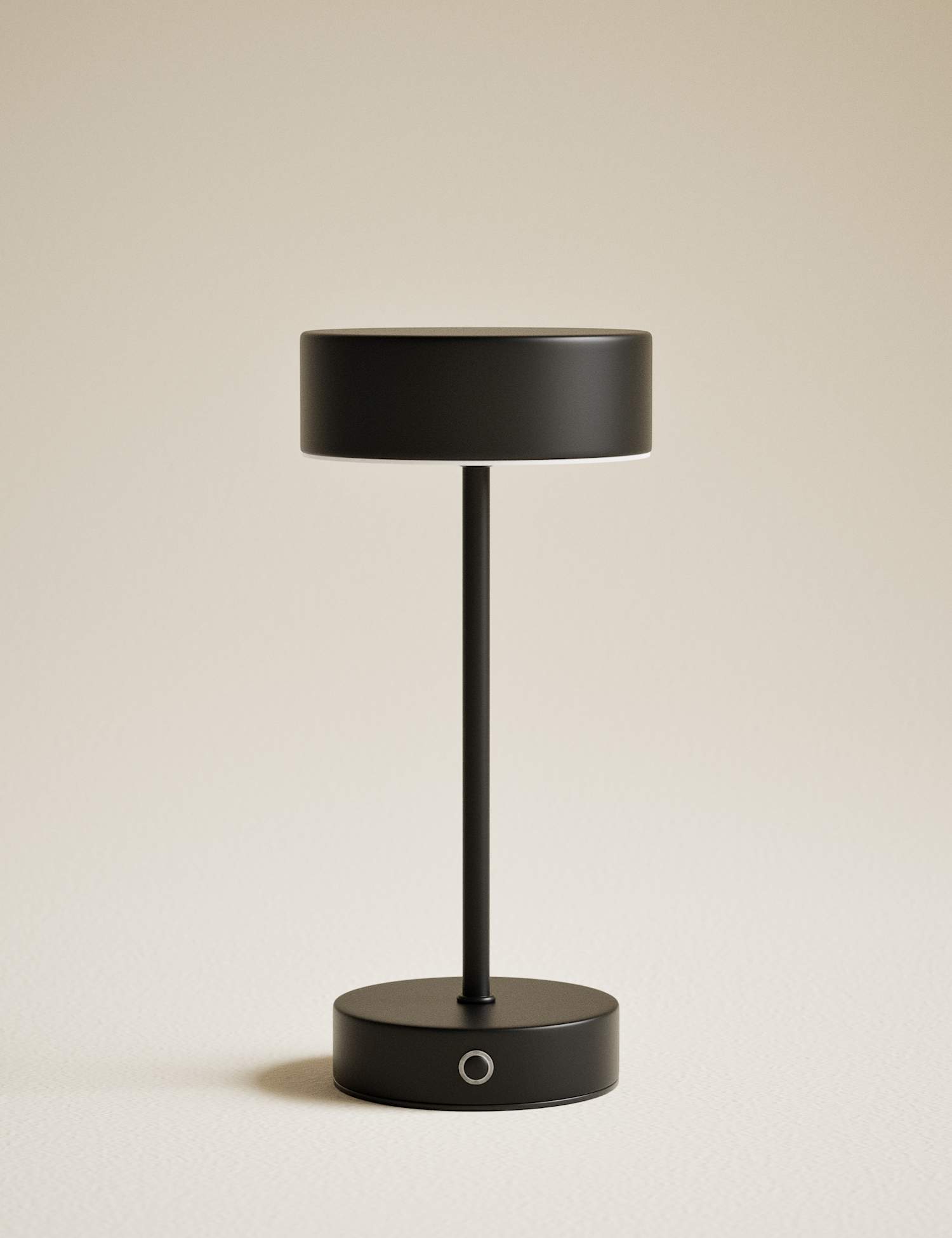 M&S Flat Head Small Rechargeable Table Lamp Black
