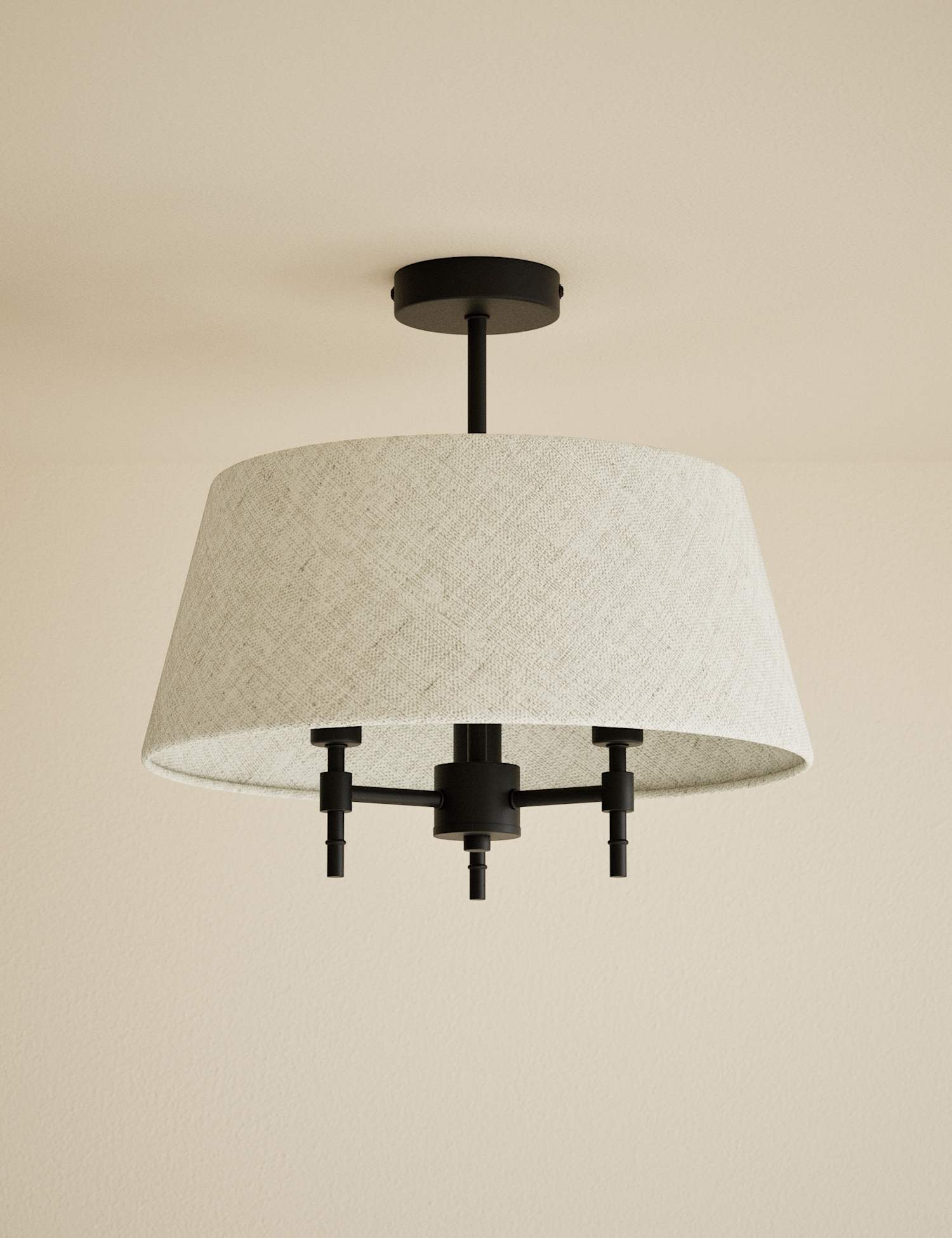 M&S Flush Ceiling Light Black