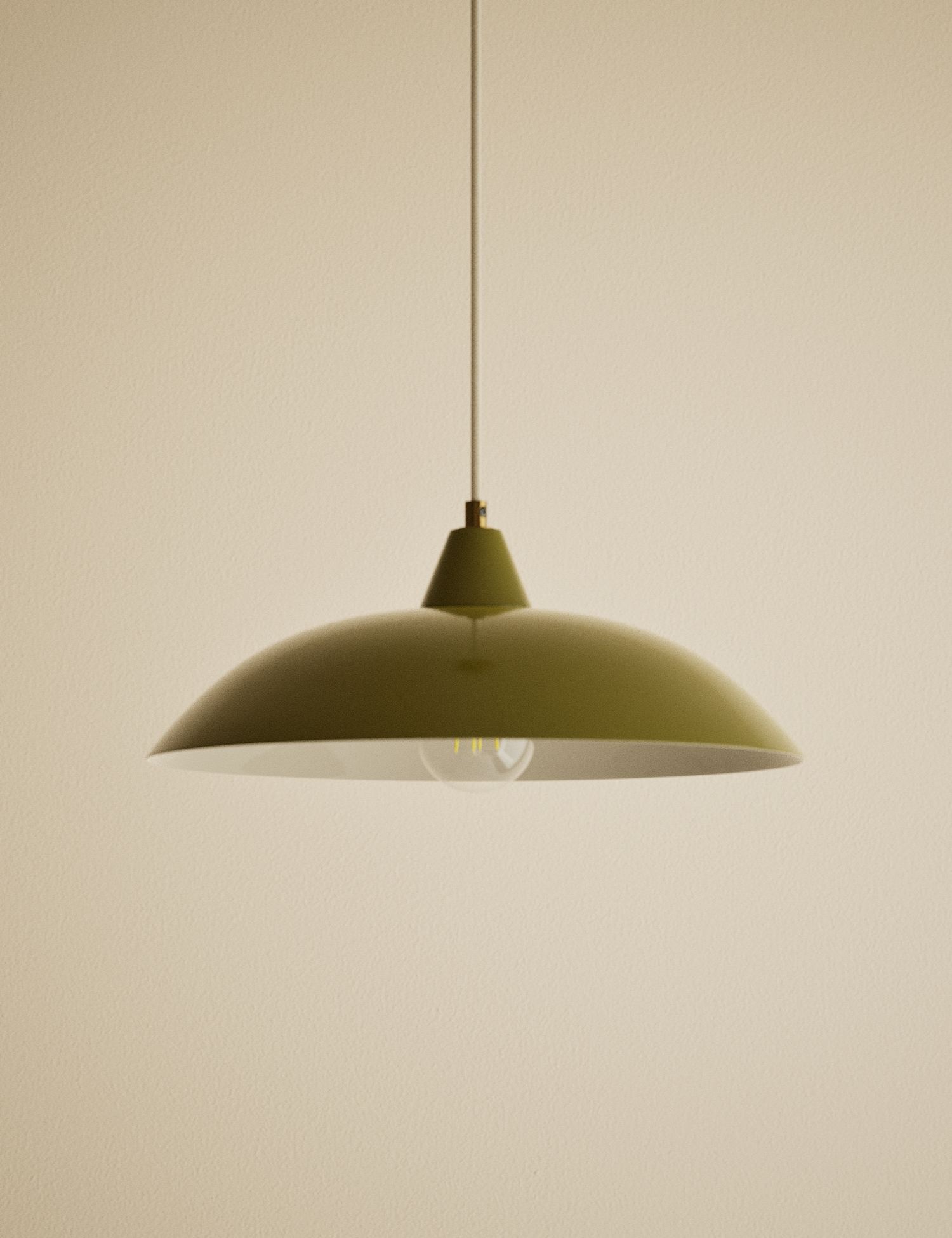 M&S Metal Pendant Light Khaki