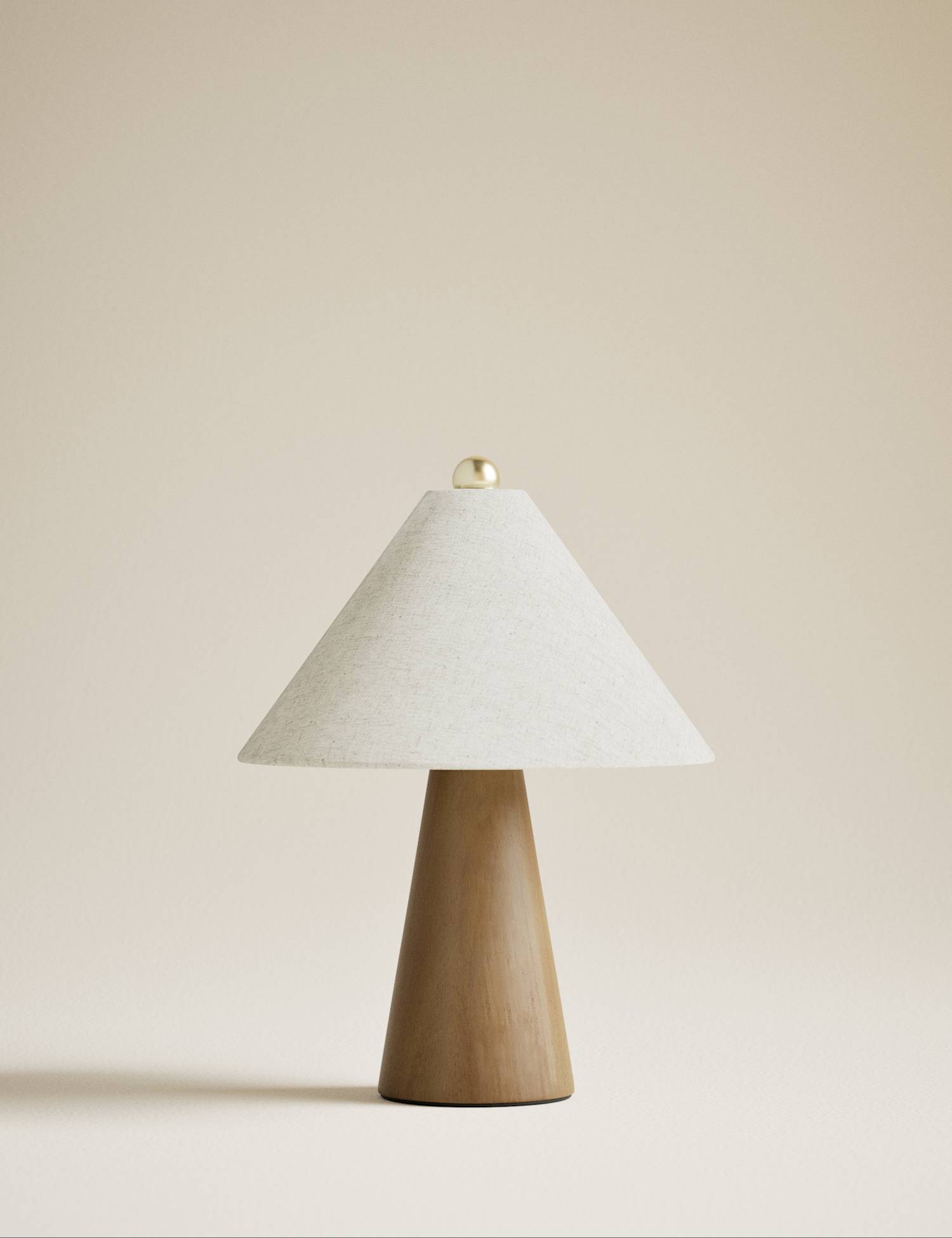M&S Wooden Rechargeable Table Lamp Natural