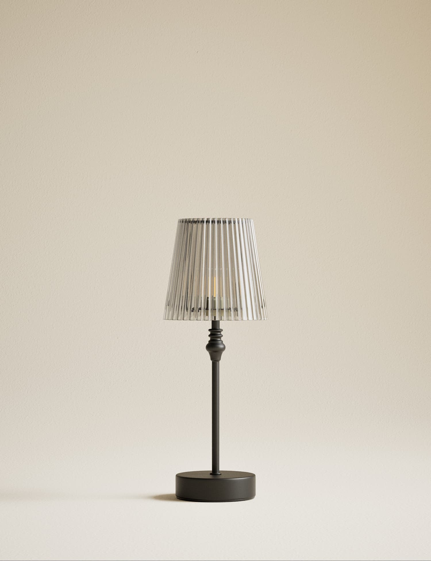 M&S Metal Rechargeable Table Lamp Black