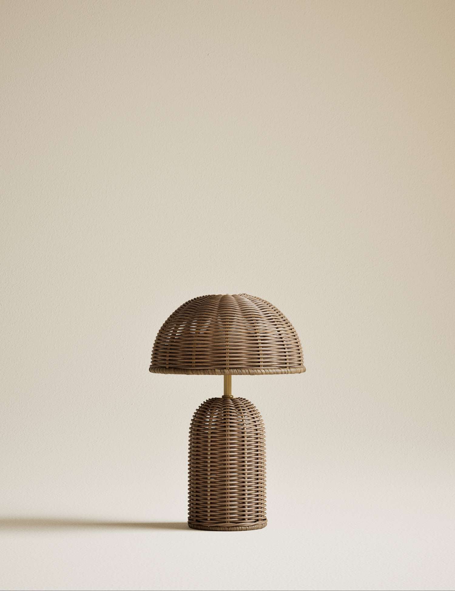 M&S Colby Rechargeable Rattan Table Lamp Natural