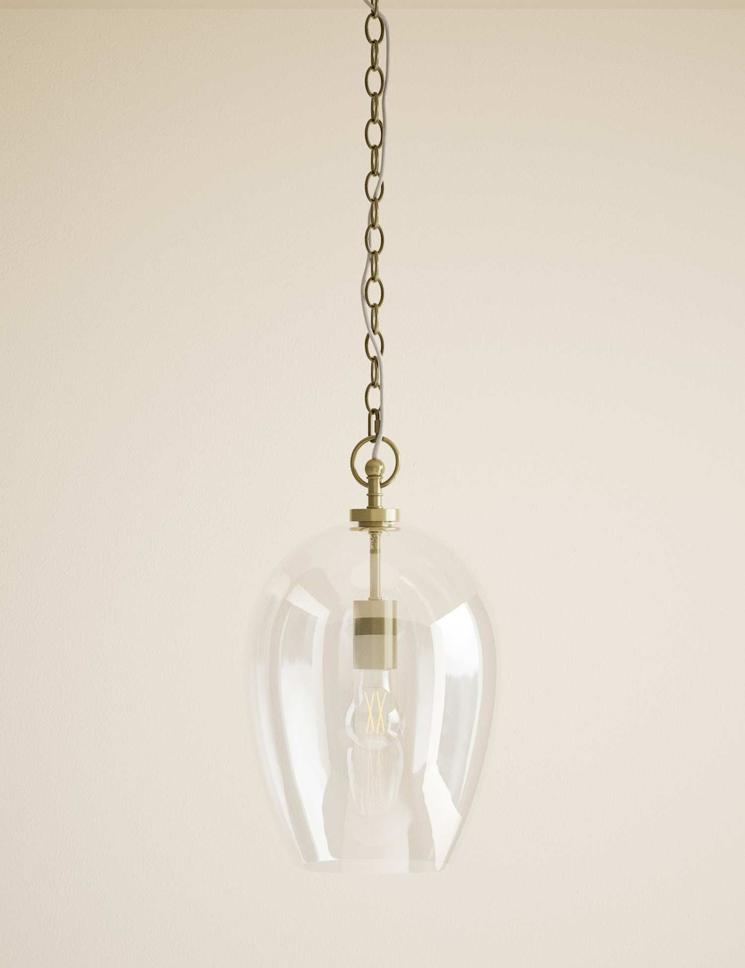 M&S Glass Pendant Light Clear