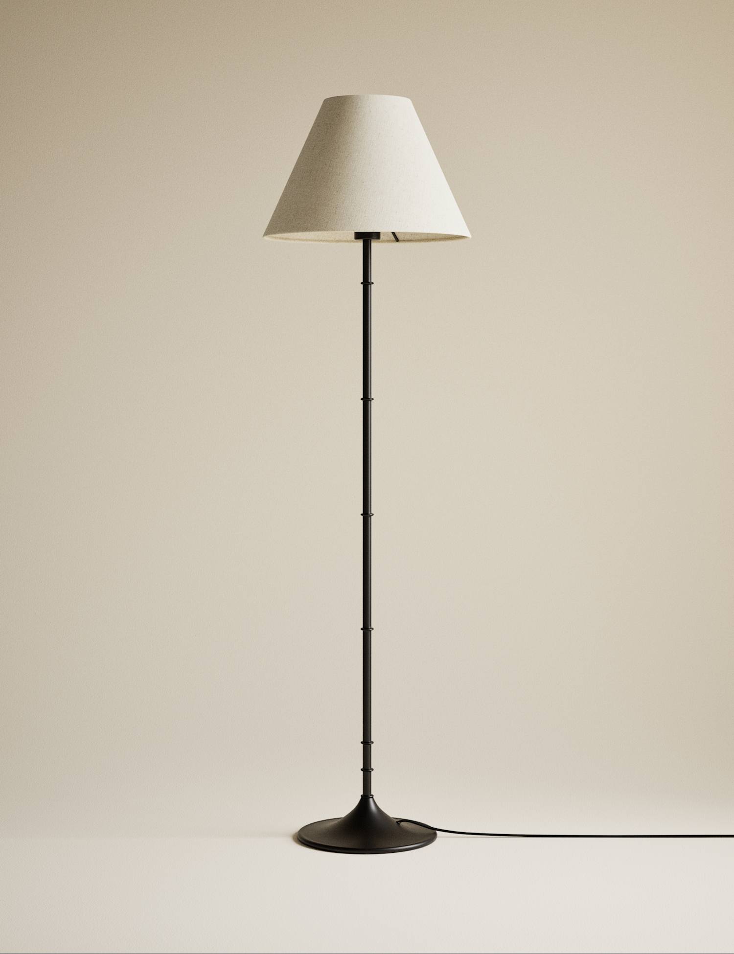 M&S Black Ribbed Floor Light Black