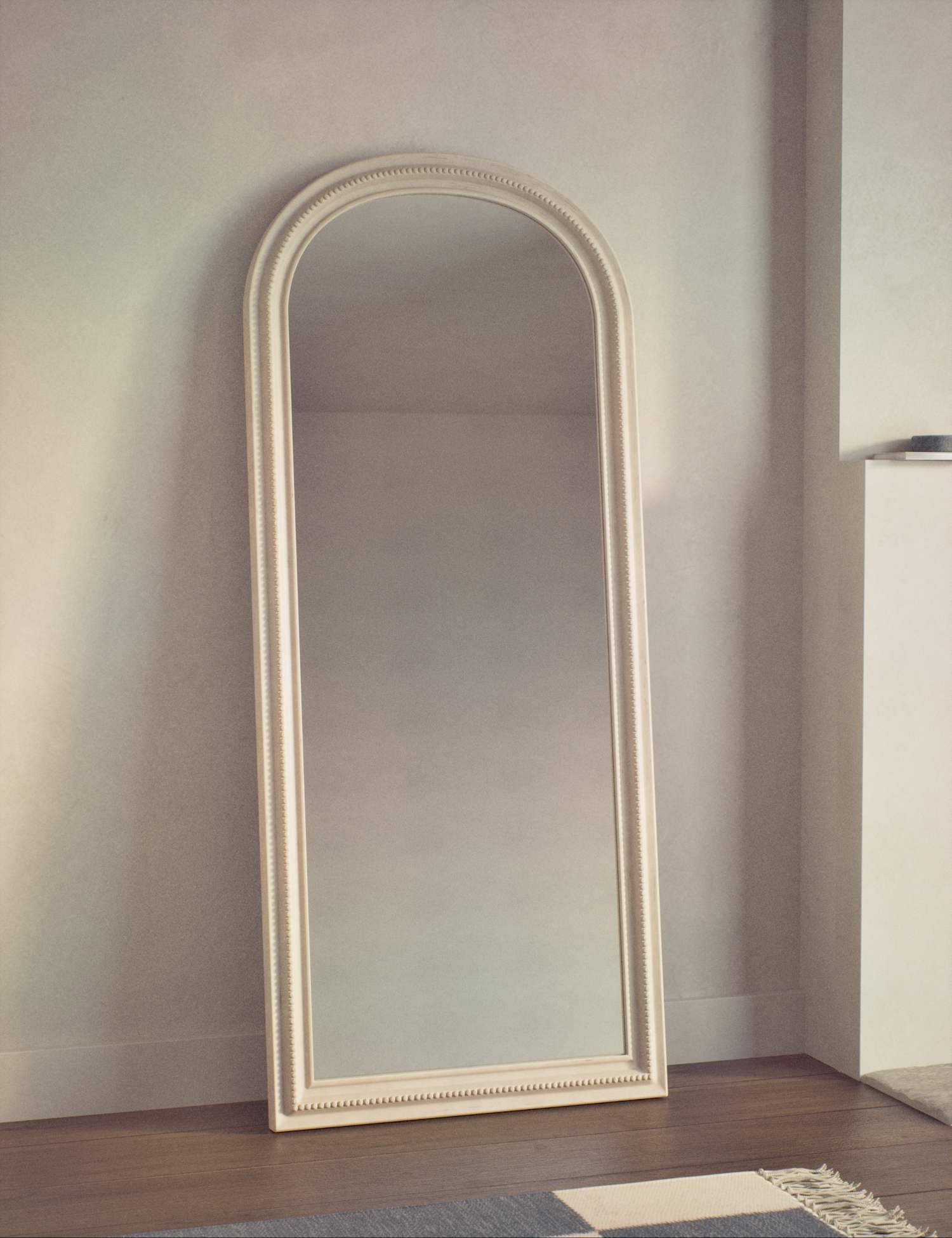 M&S Daphne Arch Free Standing Mirror White