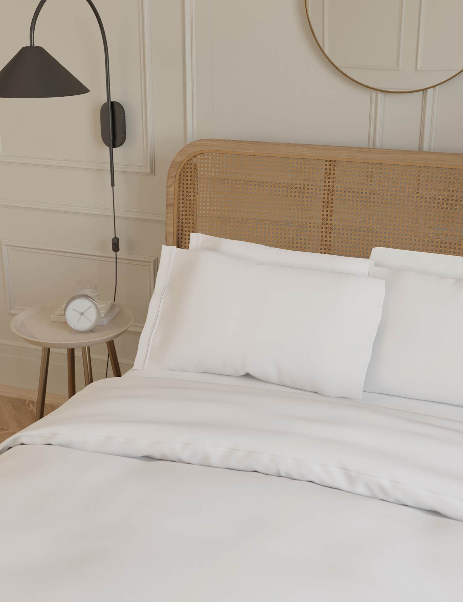 M&S Egyptian Cotton 230 Thread Count King Size Pillowcase Ice White