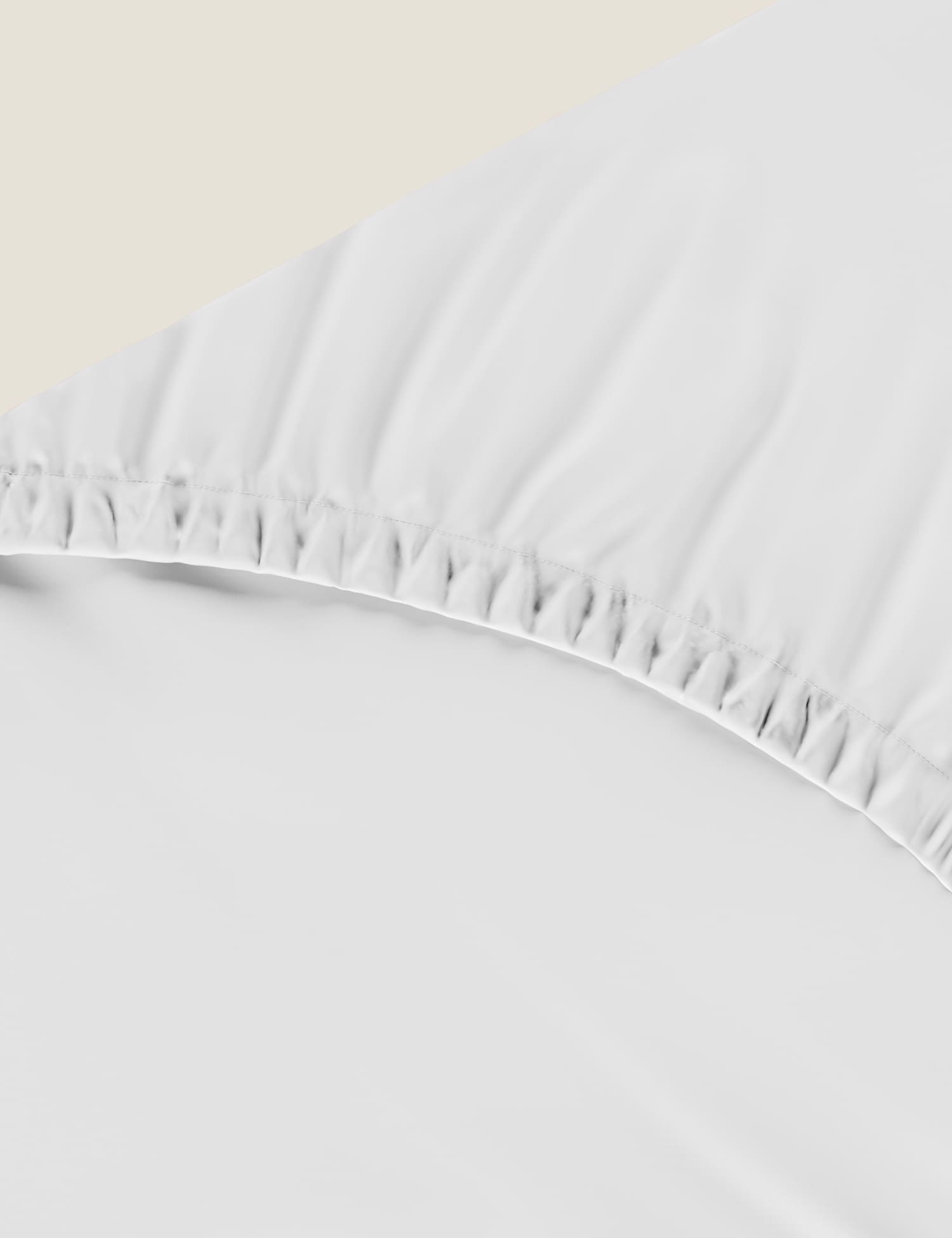 M&S Pure Cotton 300 Thread Count Fitted Sheet White