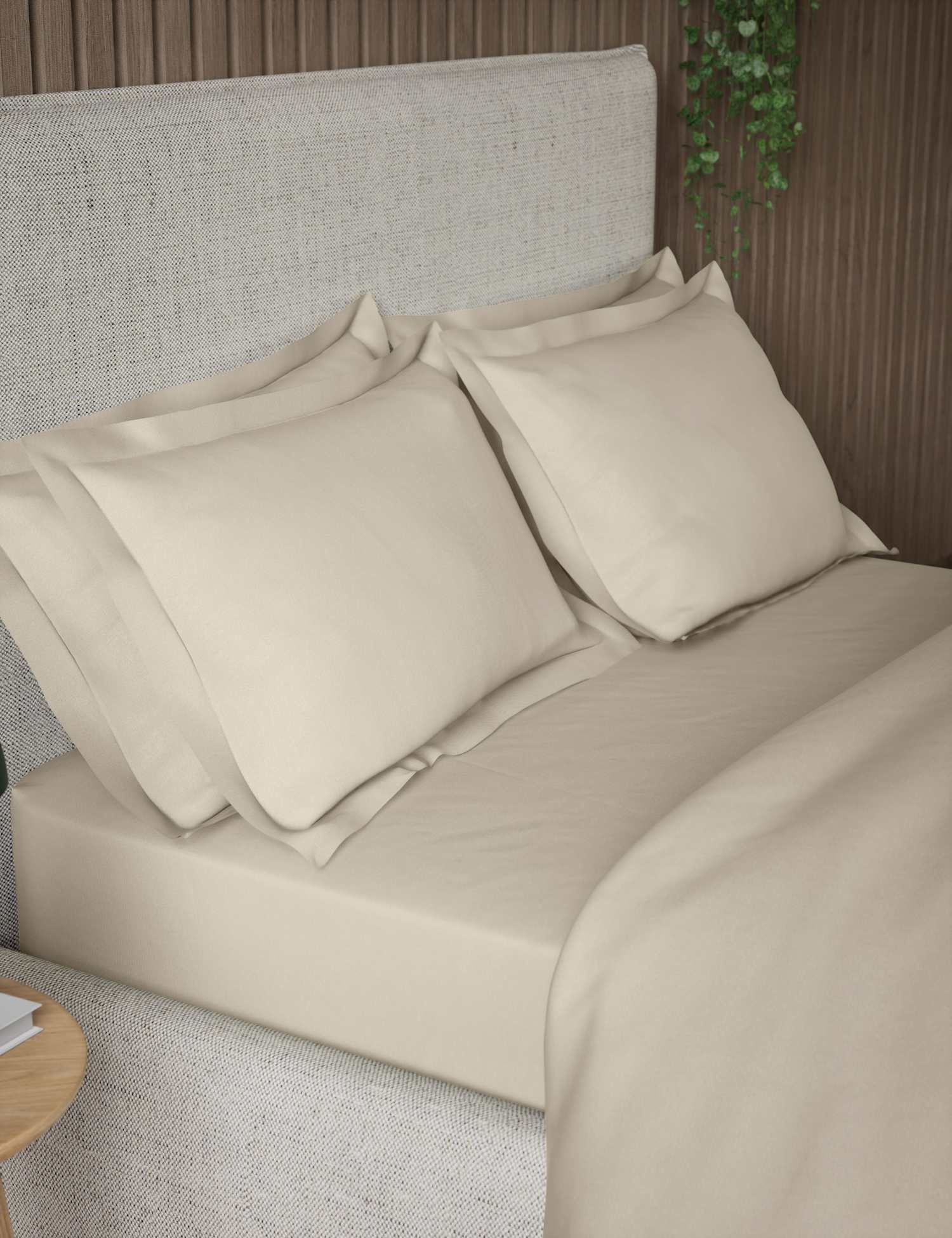M&S 2 Pack 300 Thread Count Oxford Pillowcases Neutral